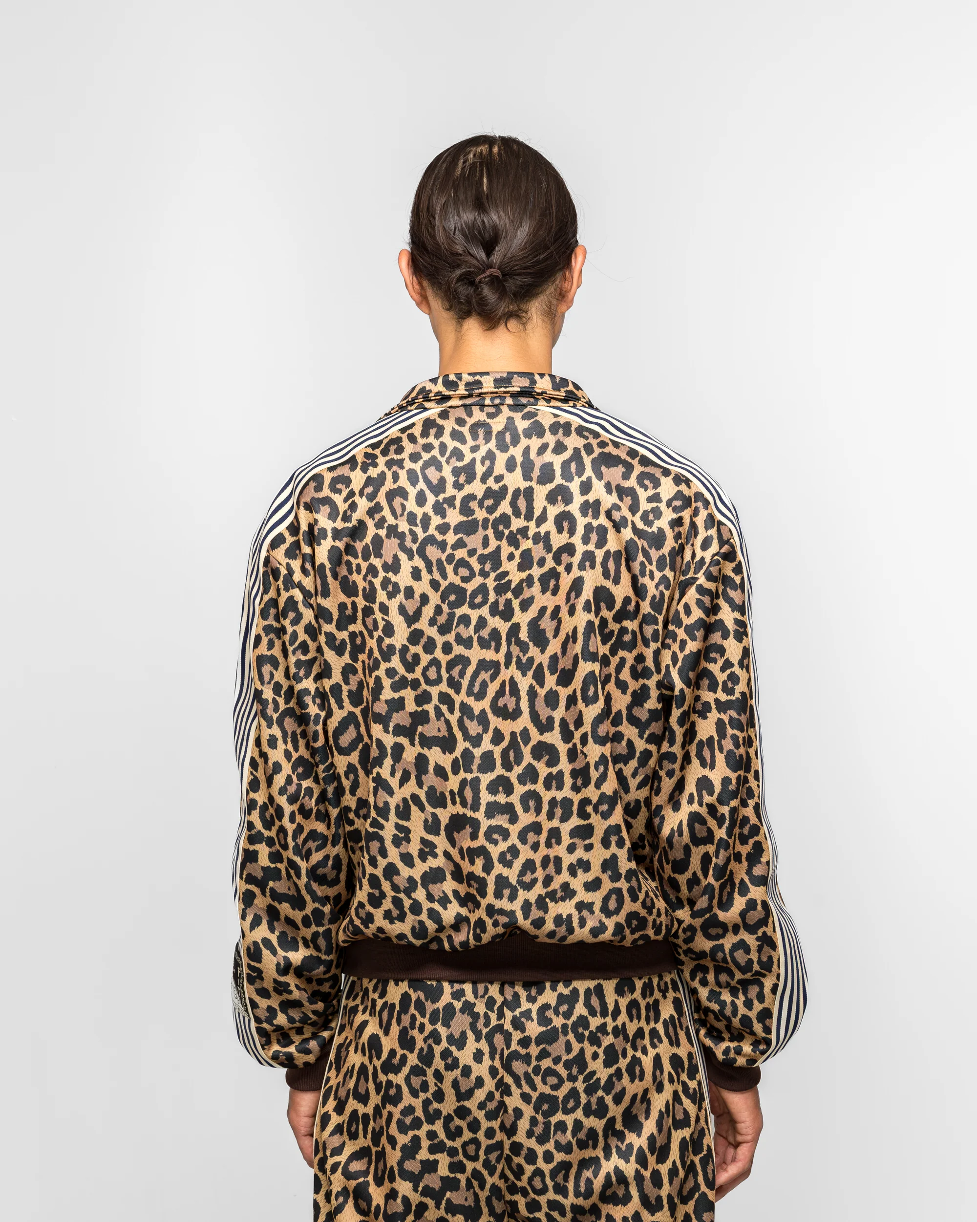 Smooth Jersey Leopard STANTMAN & WOMAN Track JKT - Brown - Image 4