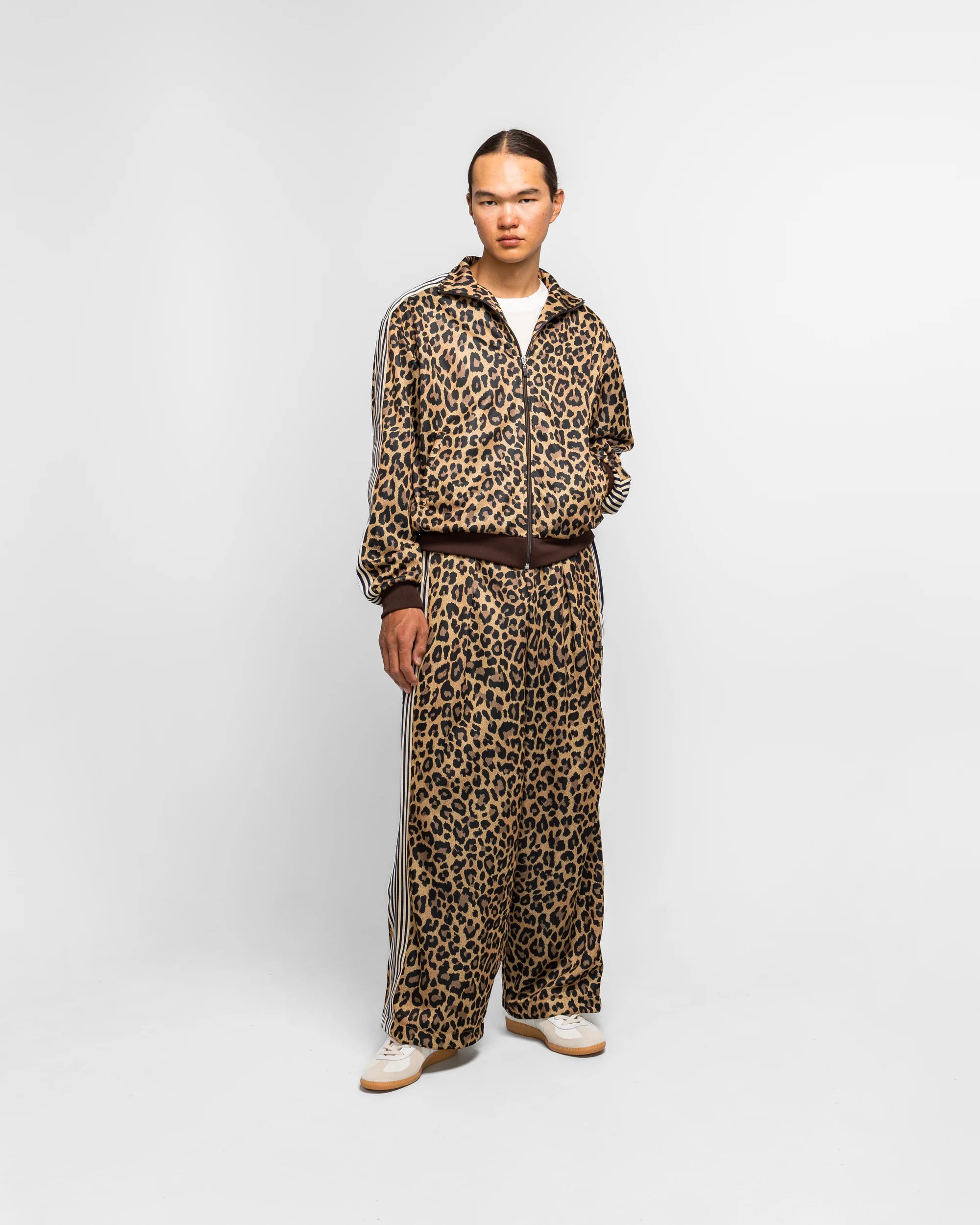 Smooth Jersey Leopard STANTMAN & WOMAN Track JKT - Brown - Image 7