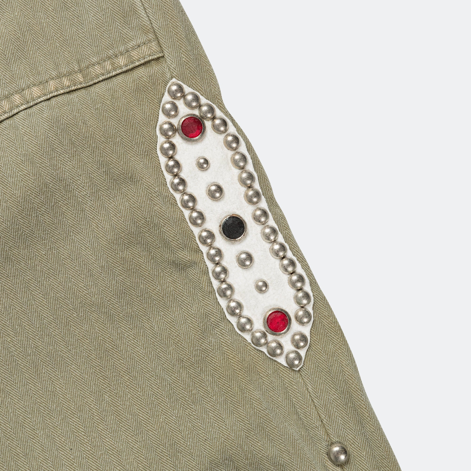 Sulfur Herringbone EASY BAKER Pants (STUDS Remake) - Khaki - Image 5