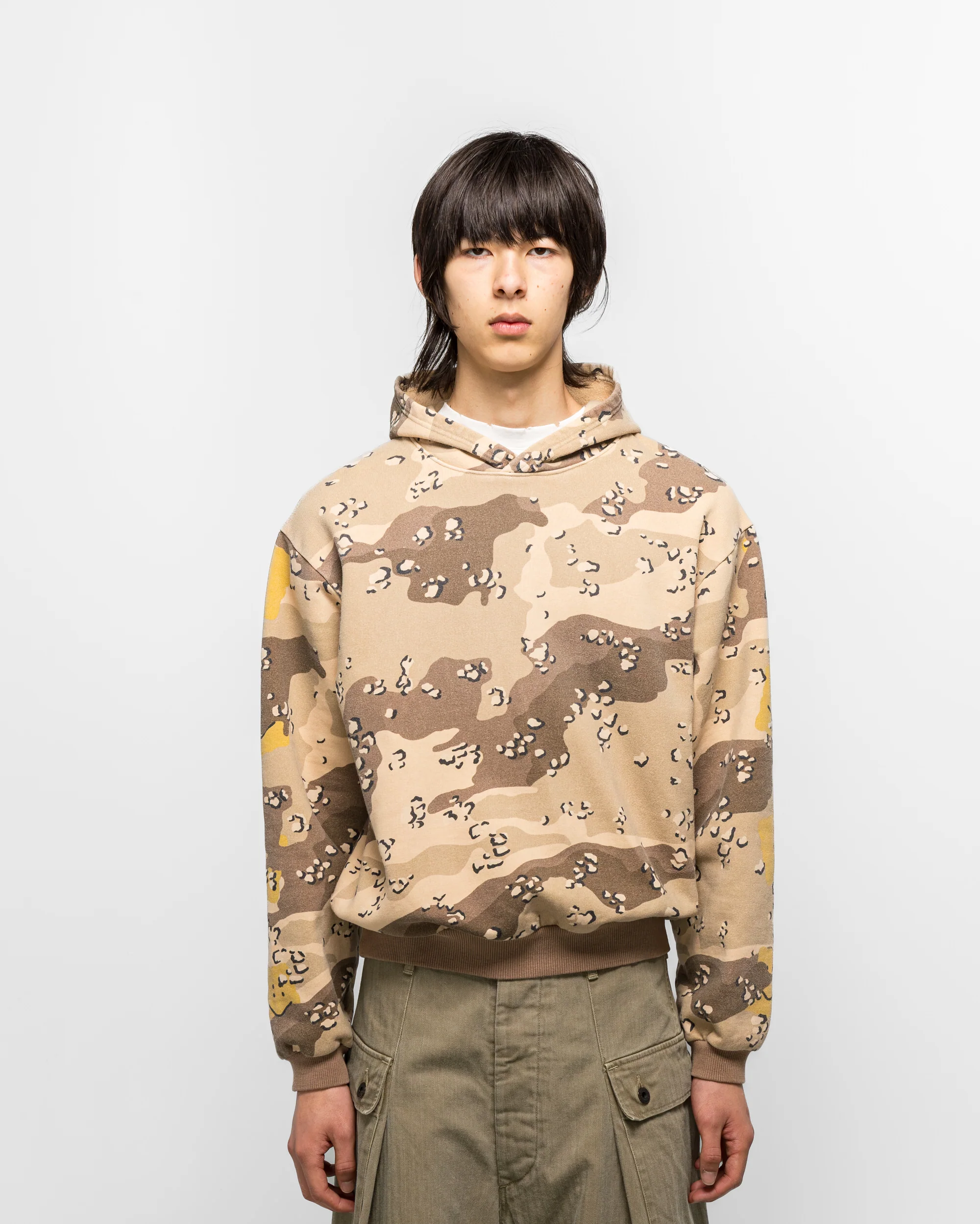 SWT Knit PECKISH CHOCO-CHIP Camo Hoodie - Beige - Image 2