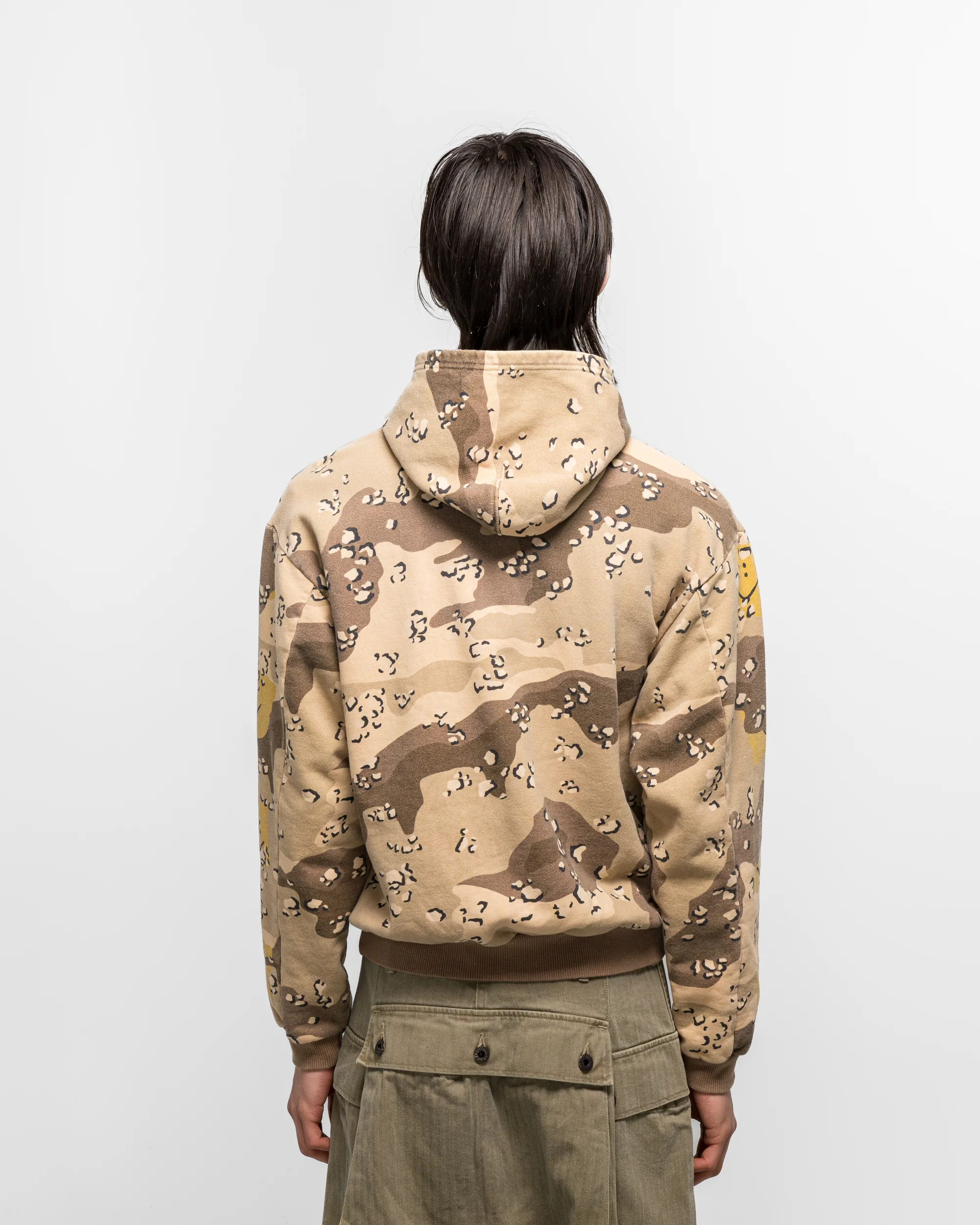 SWT Knit PECKISH CHOCO-CHIP Camo Hoodie - Beige - Image 4