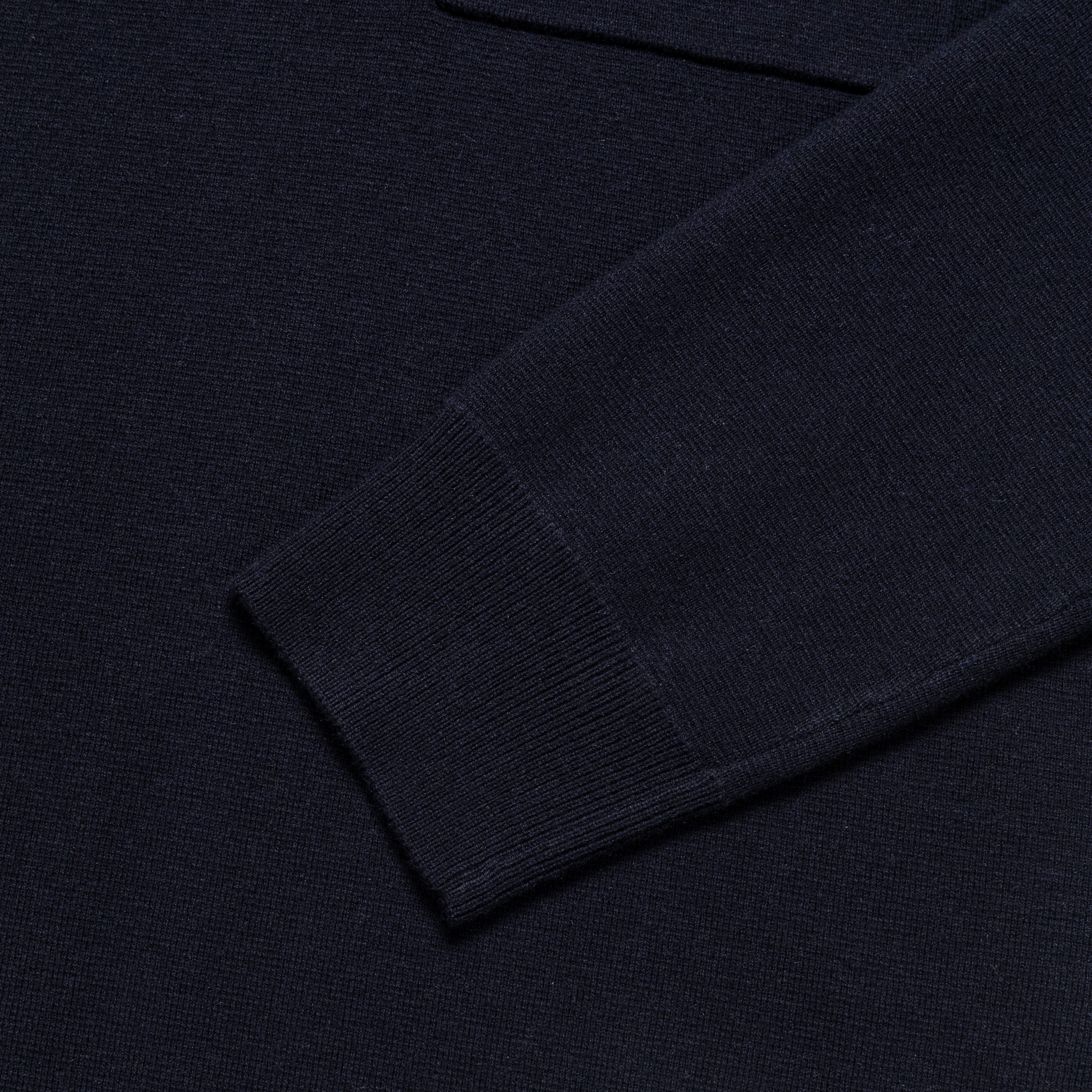 Kian Merino Cotton Milano Polo - Dark Navy - Image 5
