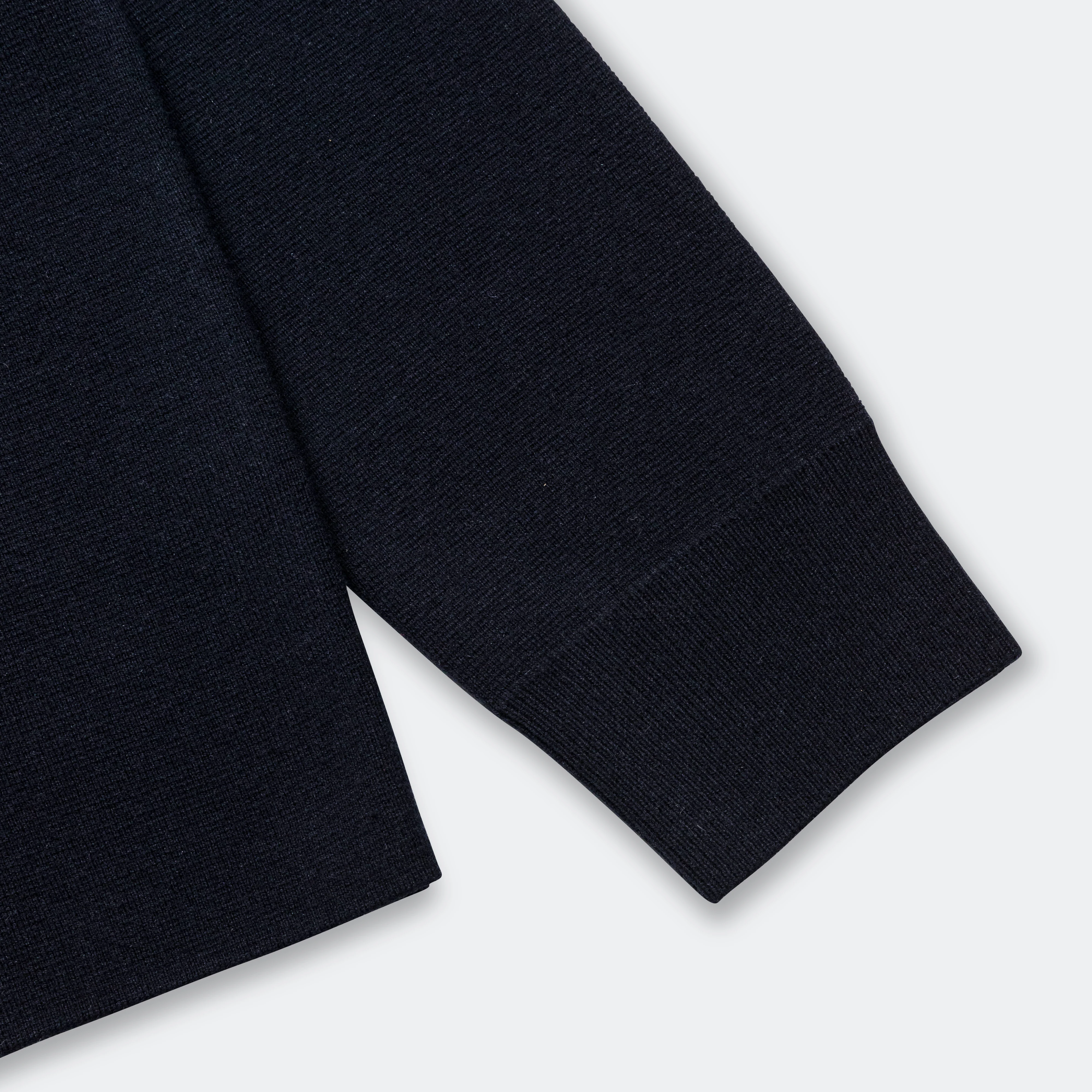 Kian Merino Cotton Milano Polo - Dark Navy - Image 6
