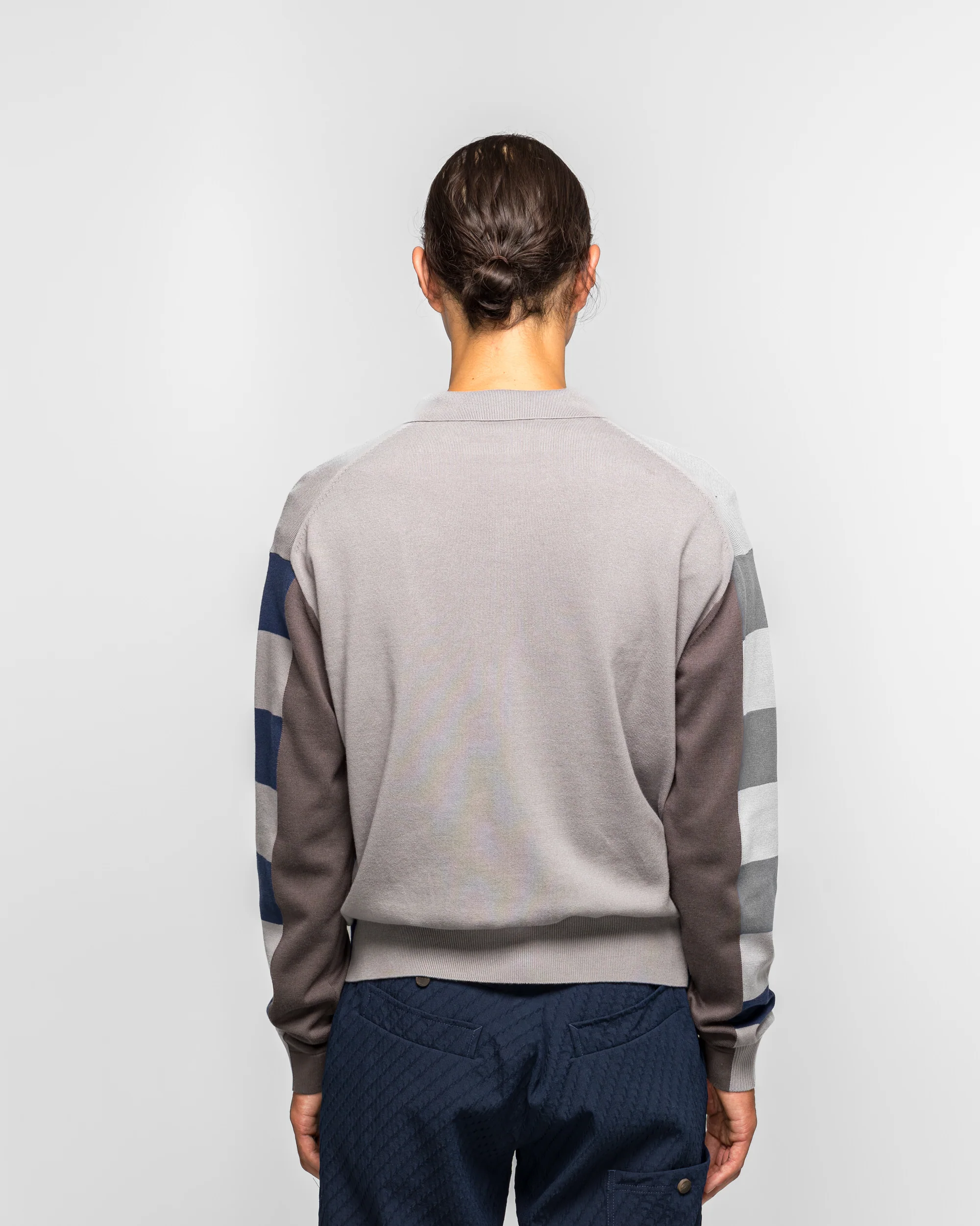Kest Cardigan - Navy/Anchor Combed Cotton - Image 4