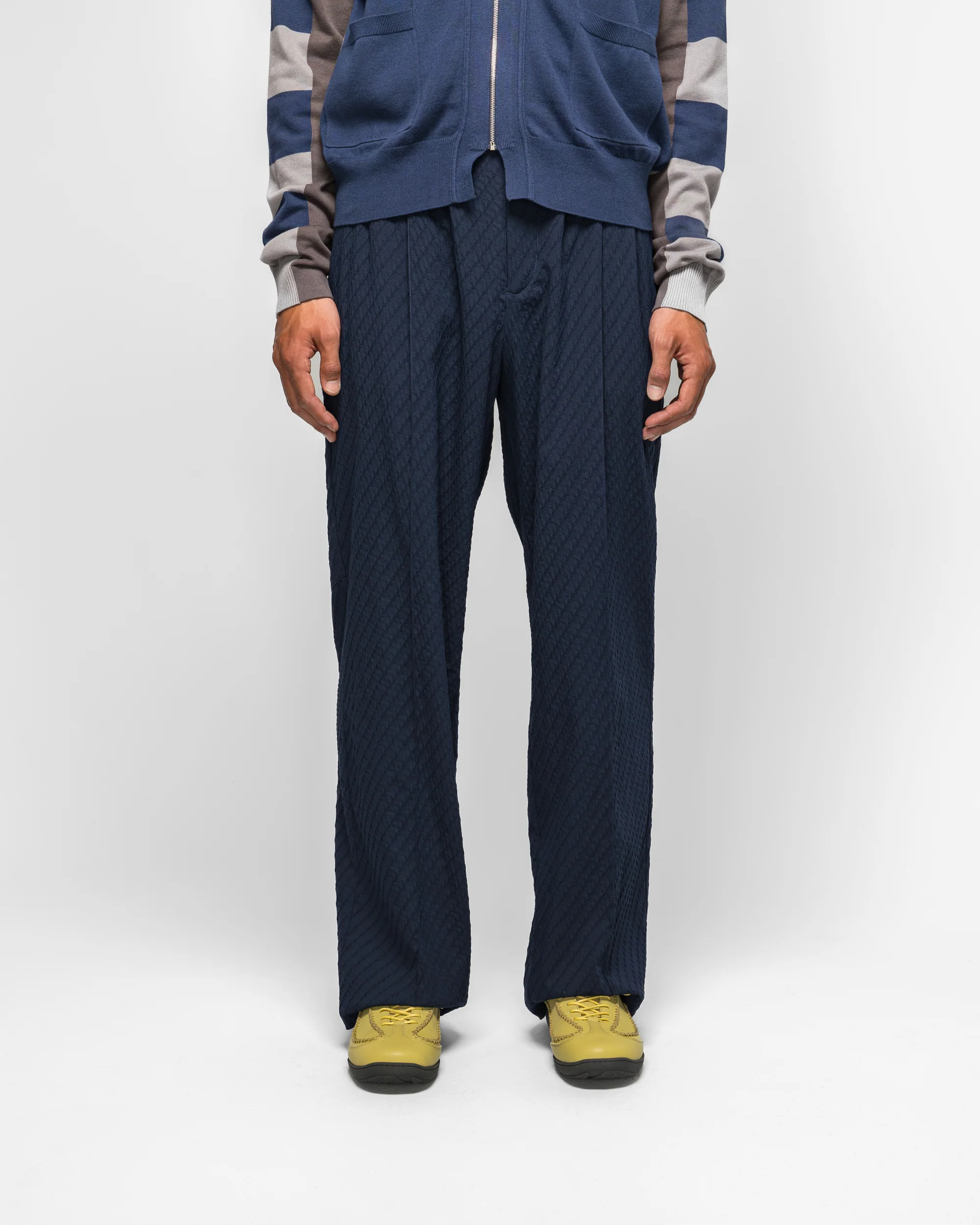 Noro Trouser - Abyss Blue Wavy Wool - Image 2