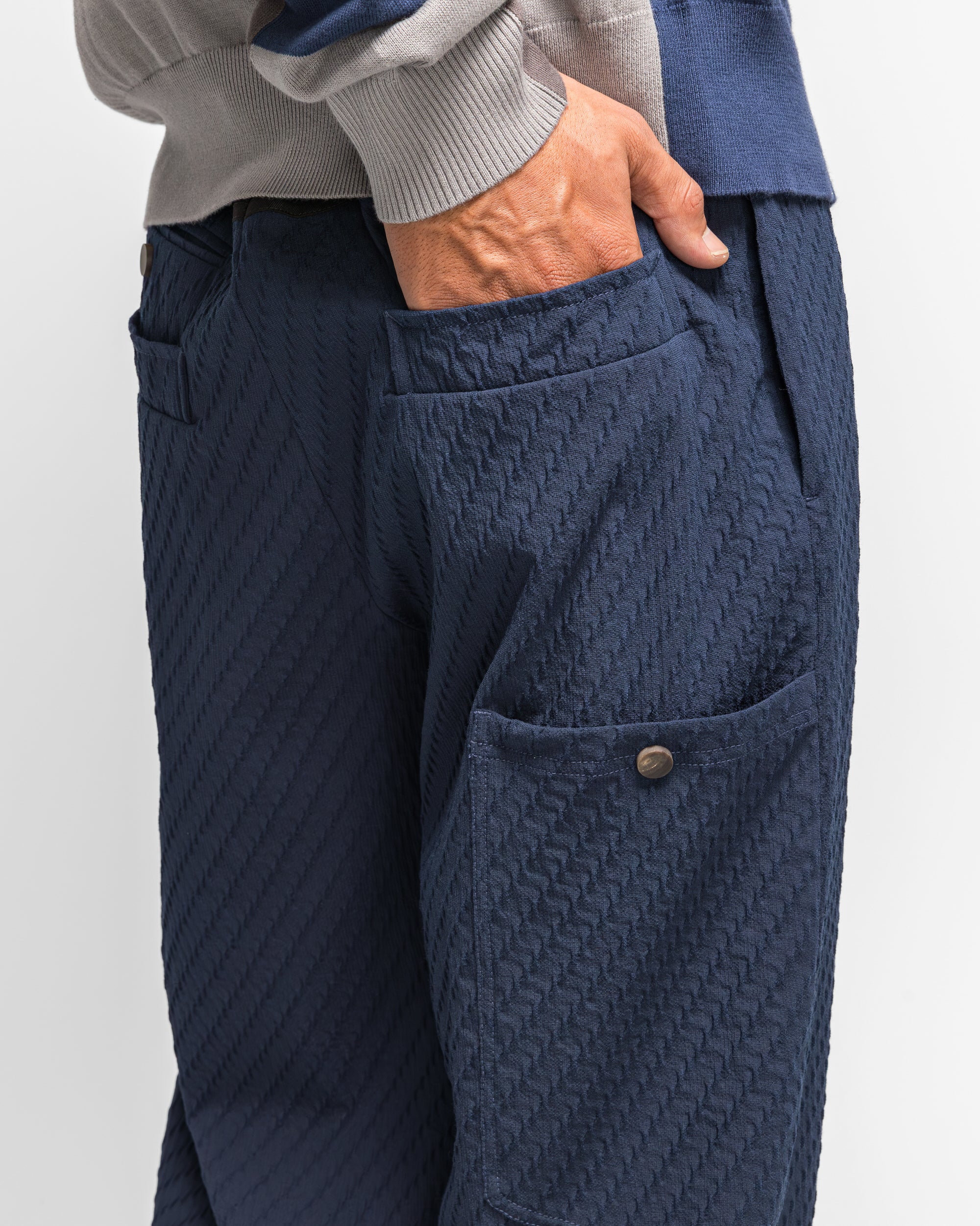 Noro Trouser - Abyss Blue Wavy Wool - Image 5