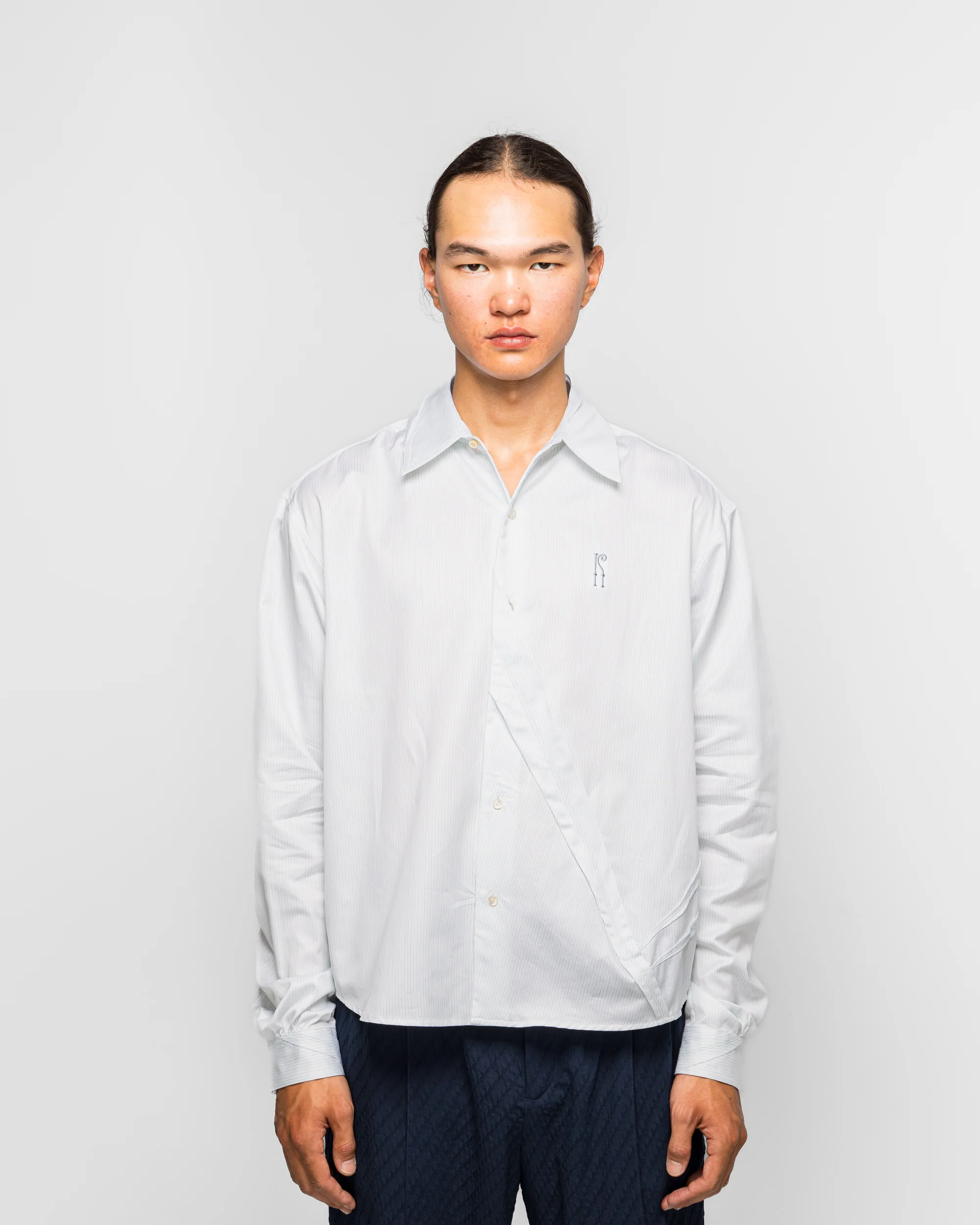 Ohne K-Dart Shirt - Blue/Green Double Stripe - Image 2