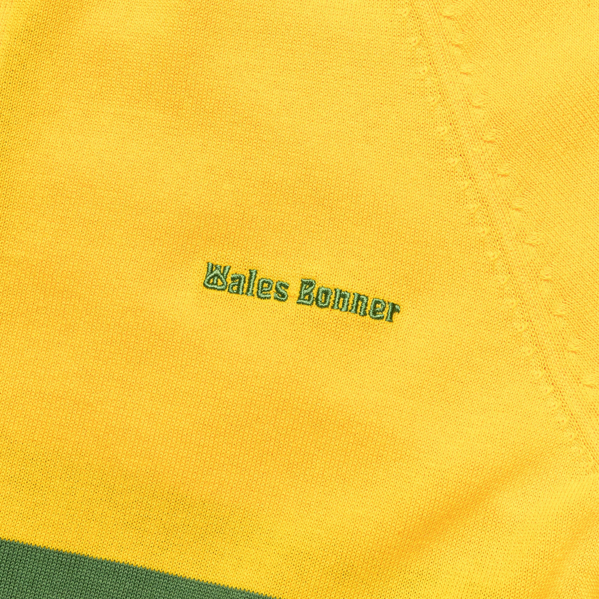 Knit Track Top x Wales Bonner - Bold Gold/Crew Green - Image 3