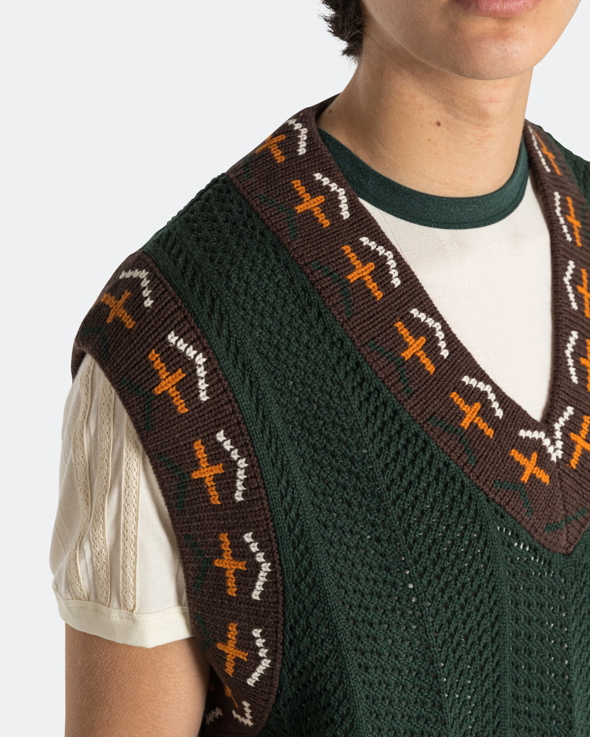 Knit Vest by Edison Chen x CLOT - Green Night - Image 4