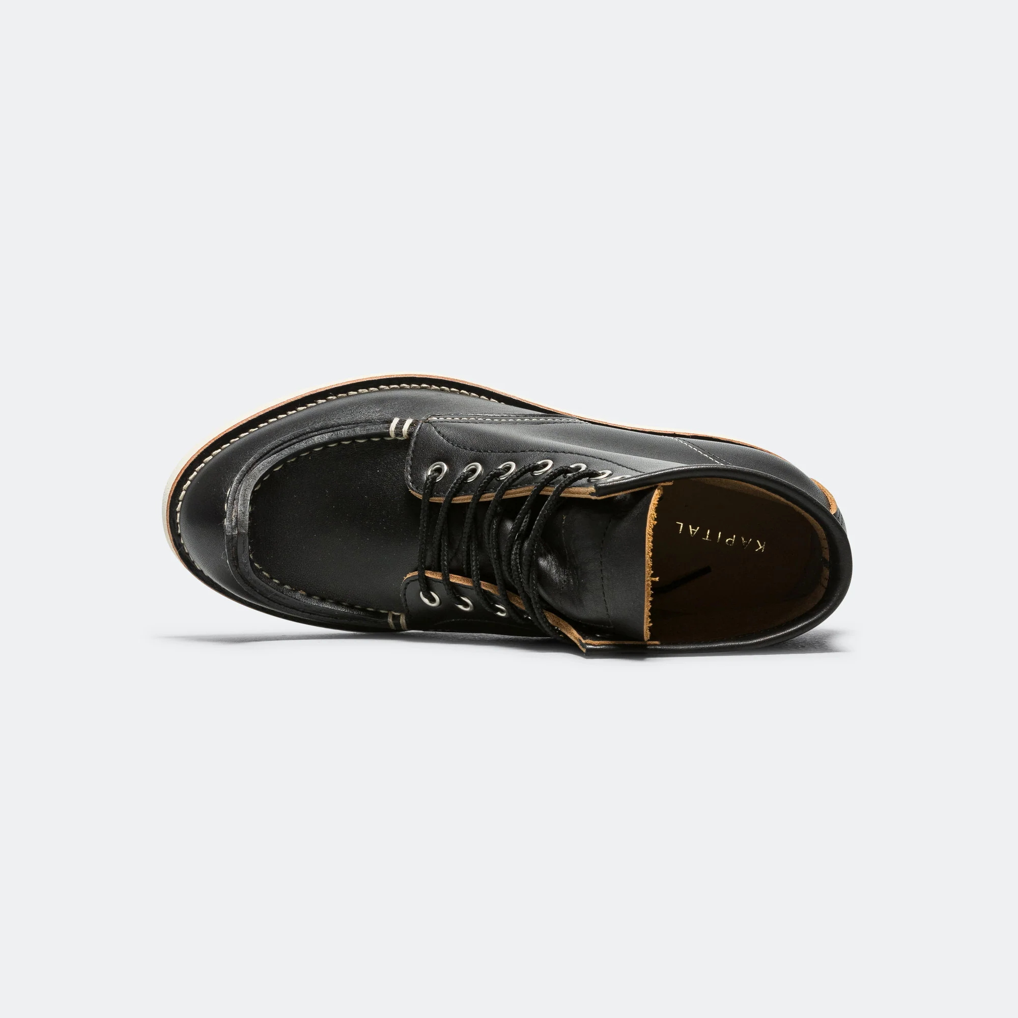 Leather TIBETAN Work Boots - Black - Image 4