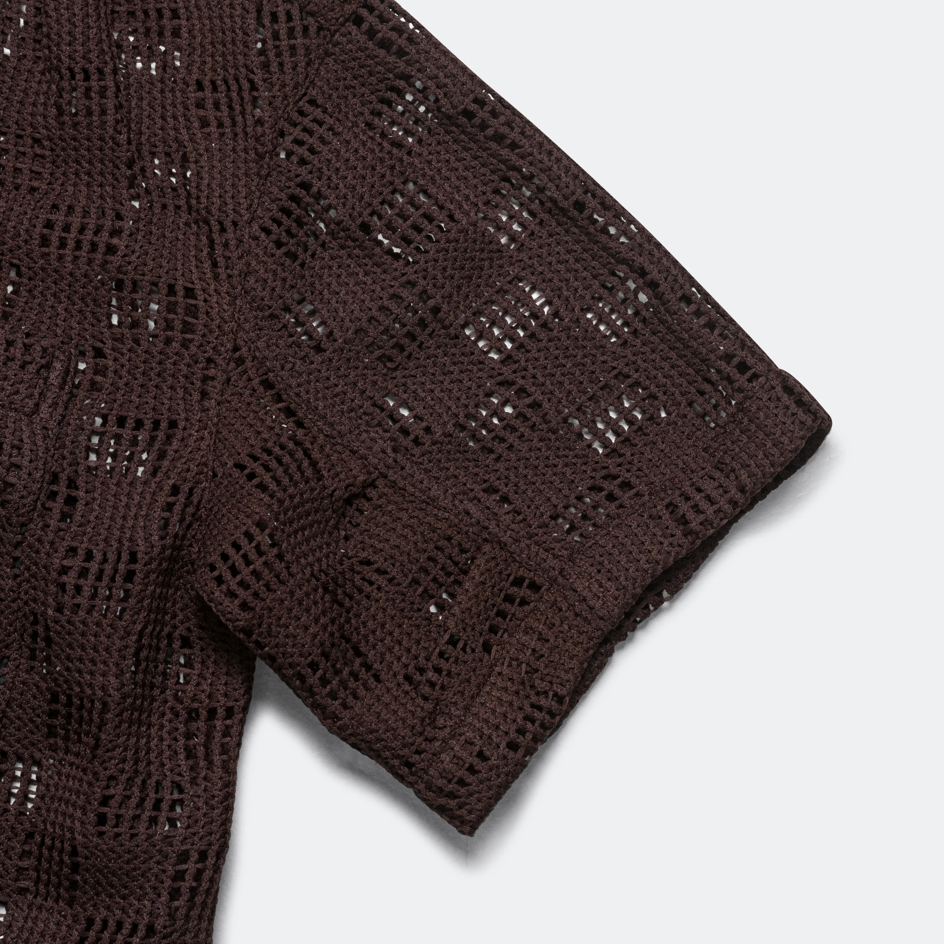 Letto Knitted SS Shirt - Brown - Image 4