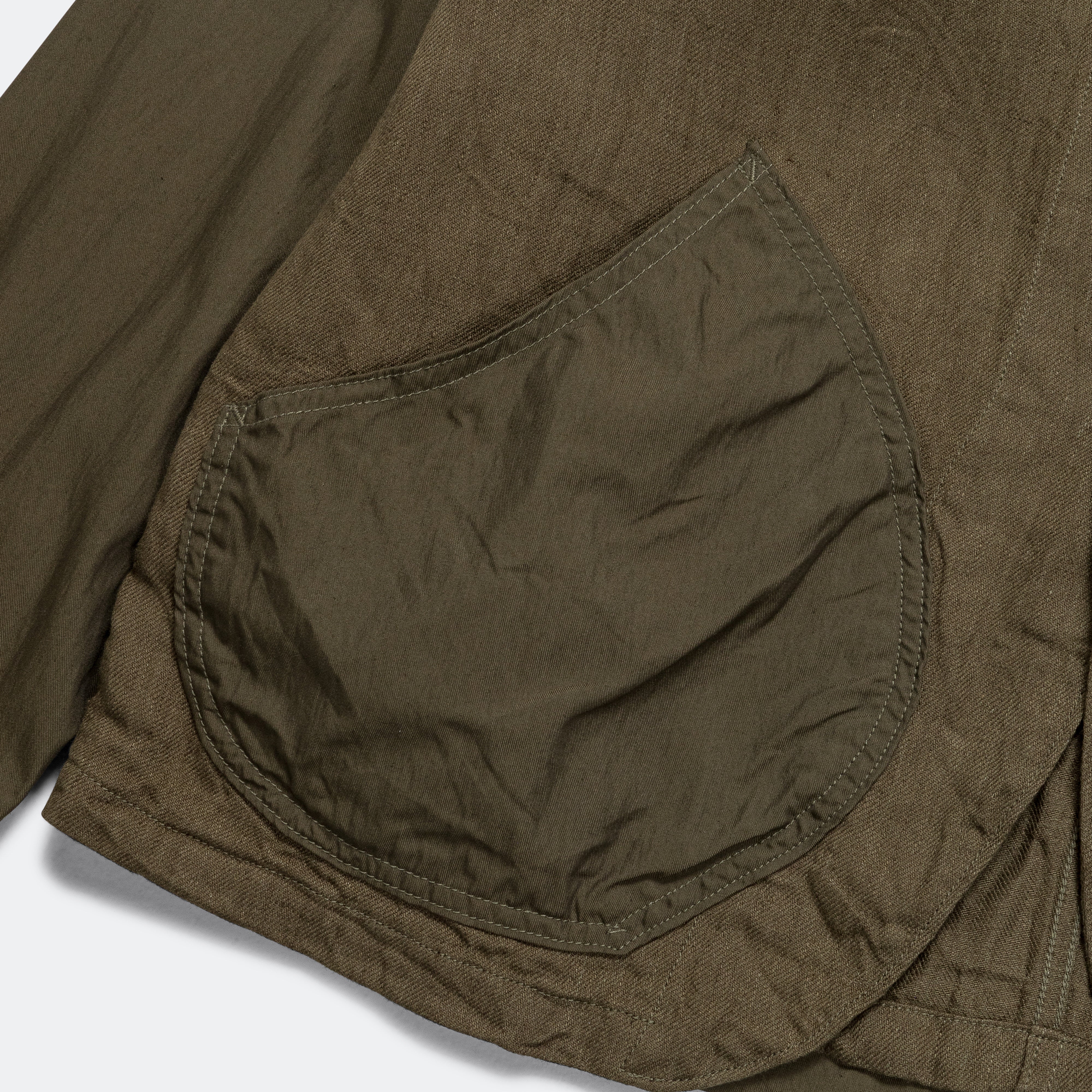 Linen Chino Cloth x Gabardine RINGOMAN Coverall - Khaki - Image 6