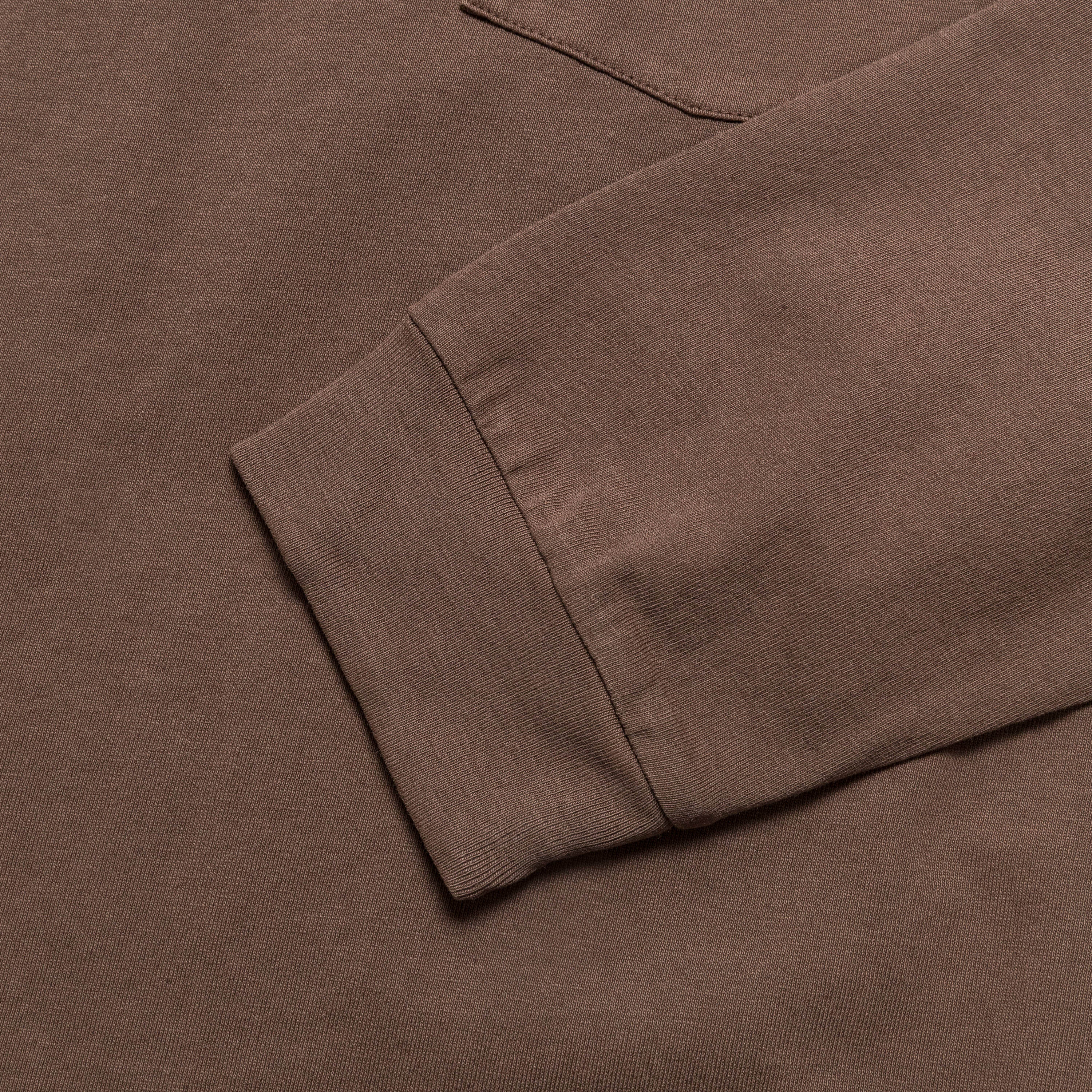 Long Sleeve Pocket Tee Pigment Dyed - Brown - Image 5
