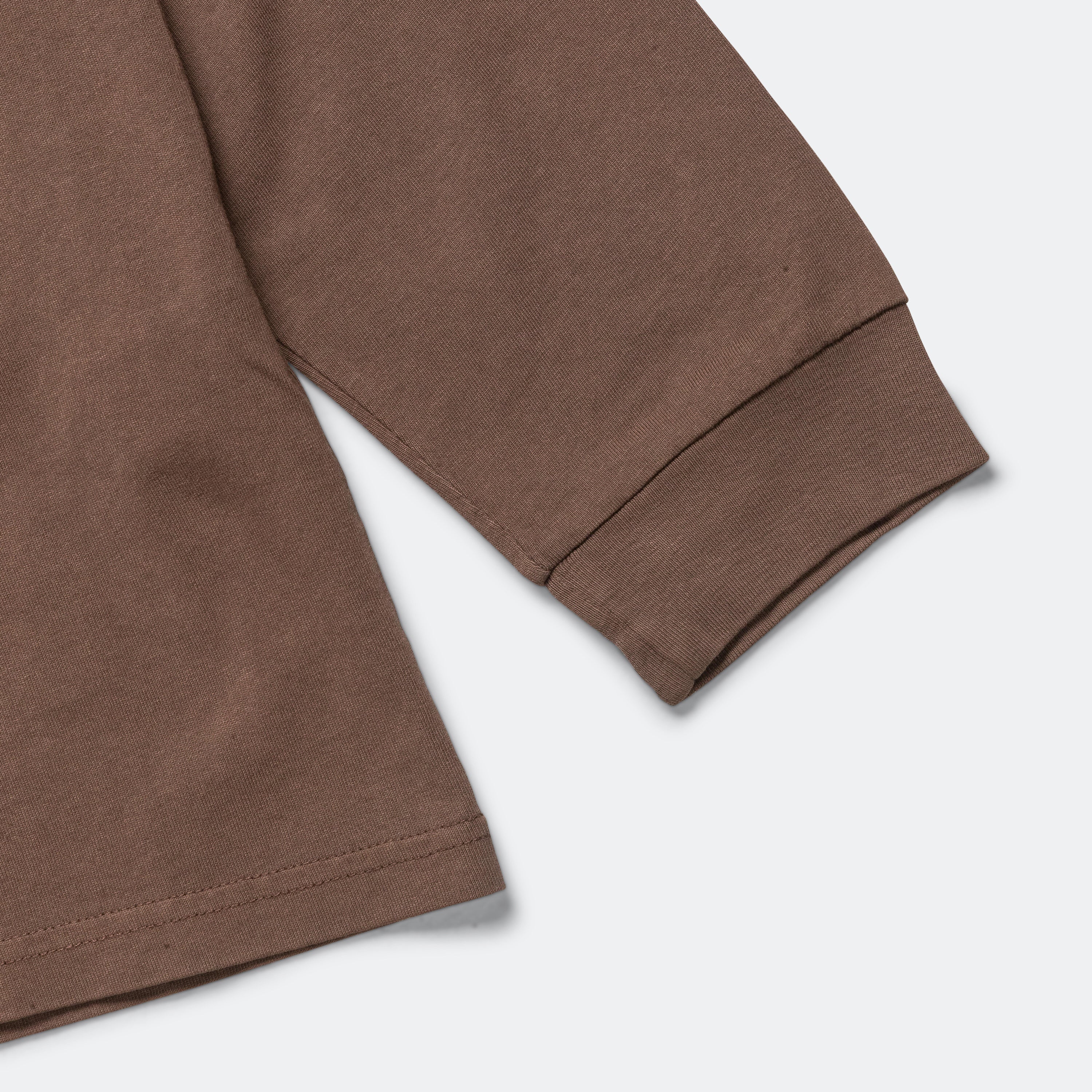 Long Sleeve Pocket Tee Pigment Dyed - Brown - Image 6