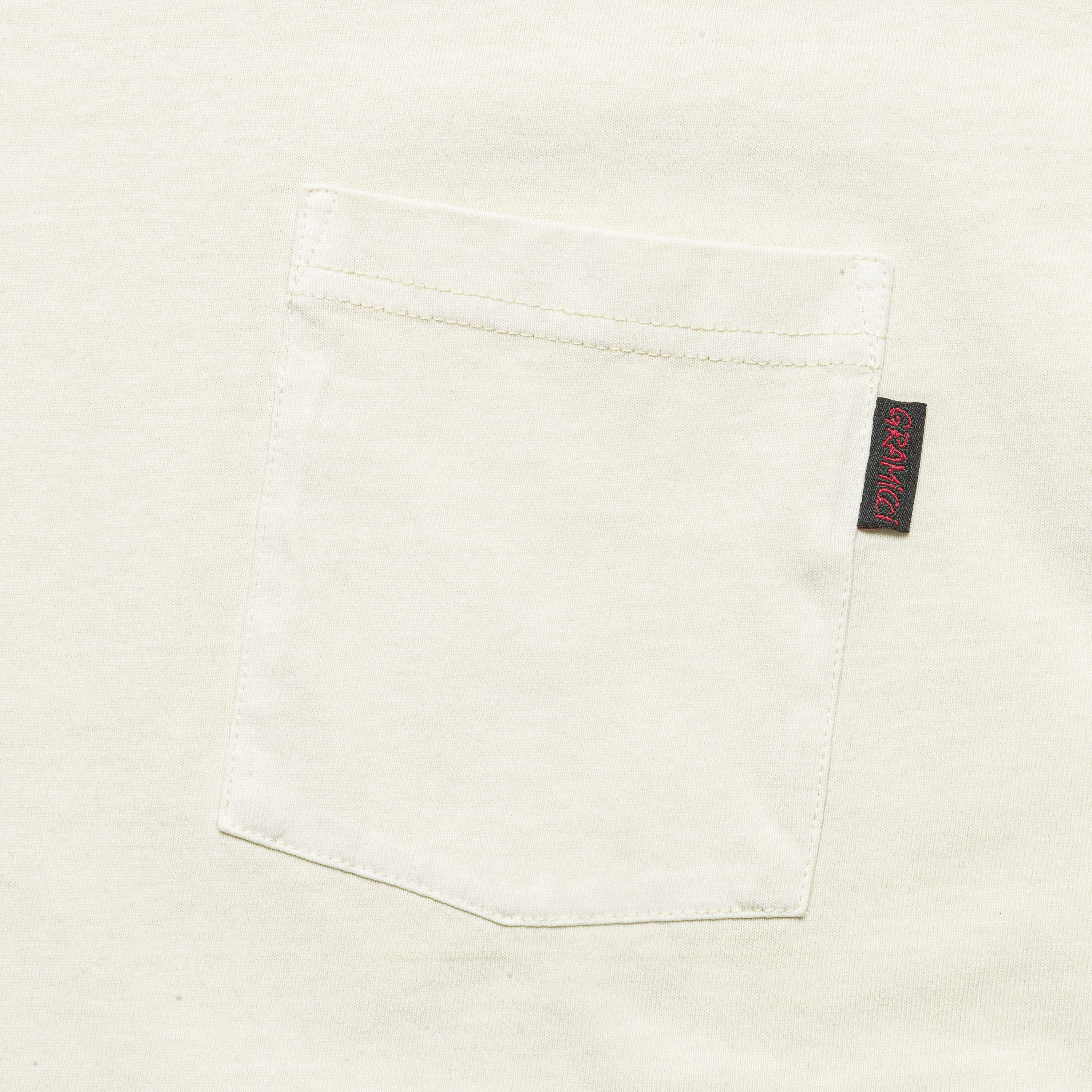 Long Sleeve Pocket Tee Pigment Dyed - Natural - Image 3