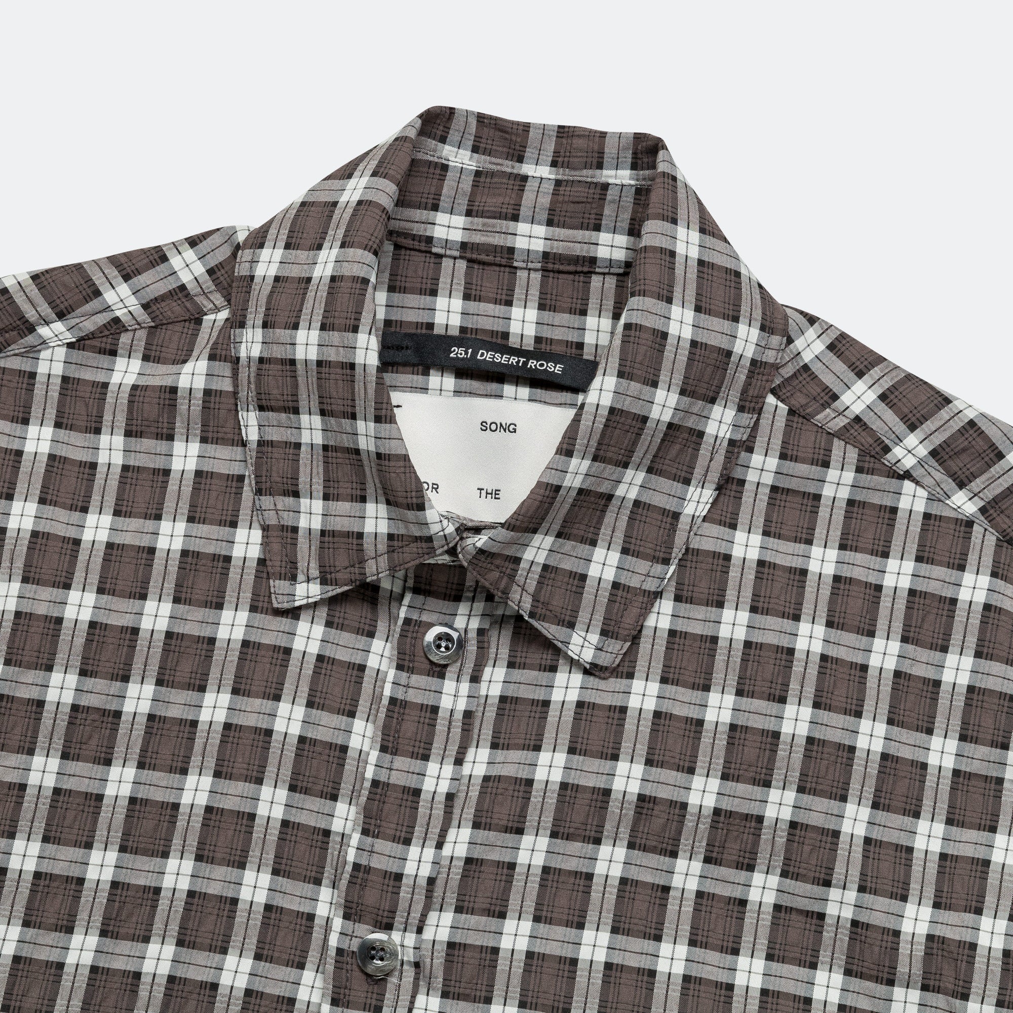 LS Pleated Box Shirt - Blue Checkered Cloth - Image 2