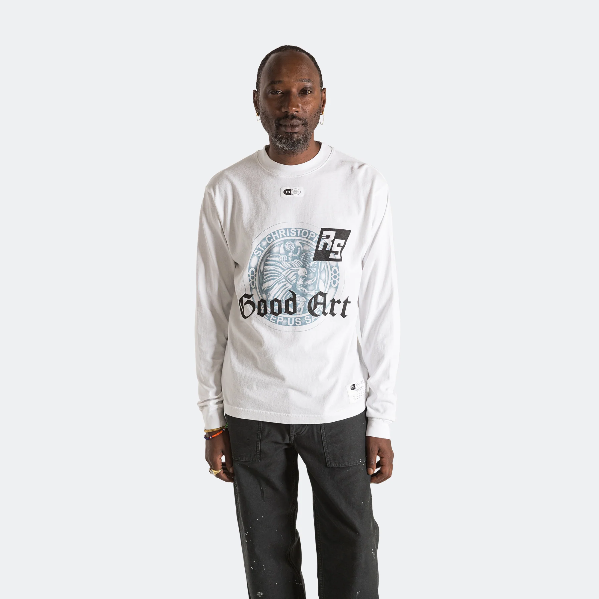 LS T-Shirt x Race Service - Optical White - Image 9