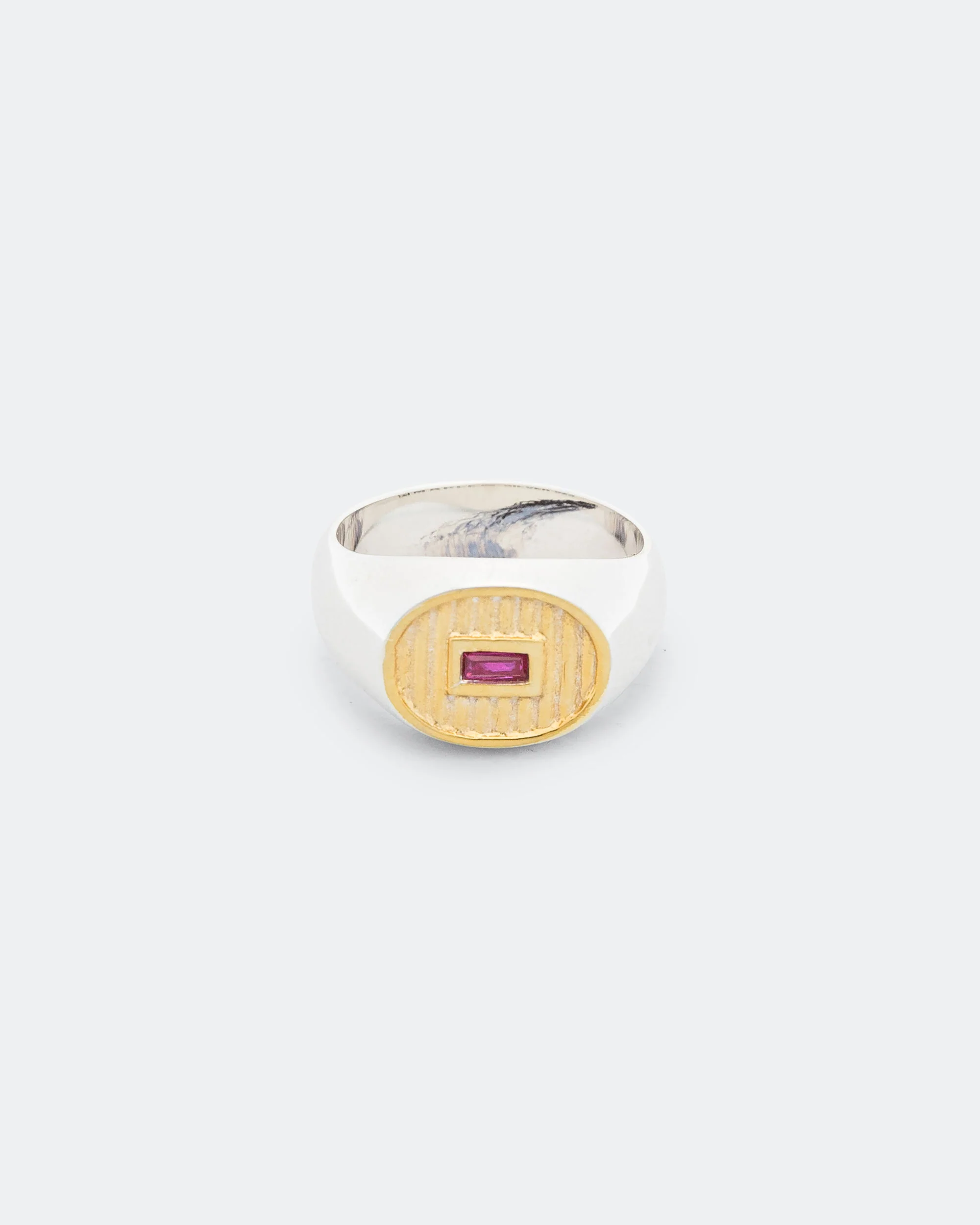 Sherman Signet - Ruby/14k Gold-925 Silver