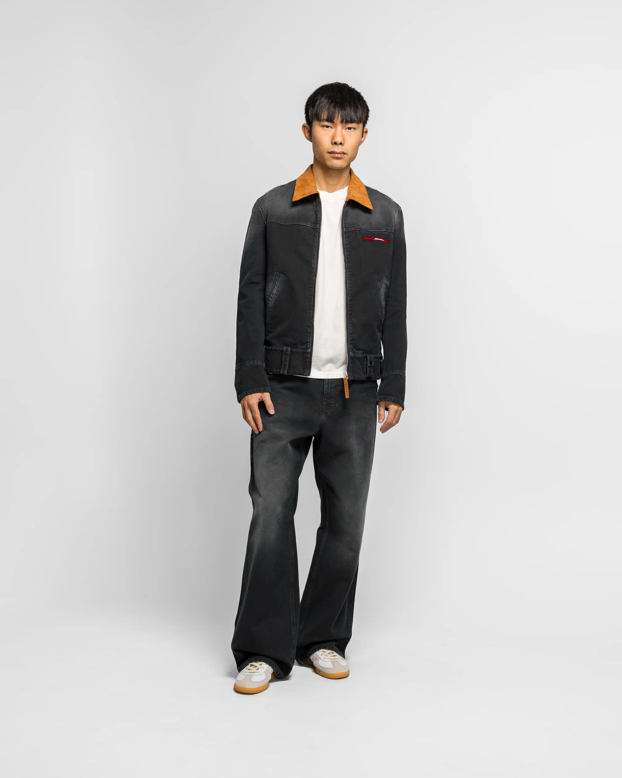 Canvas Trousers with Marni flag patch - Black - Image 6