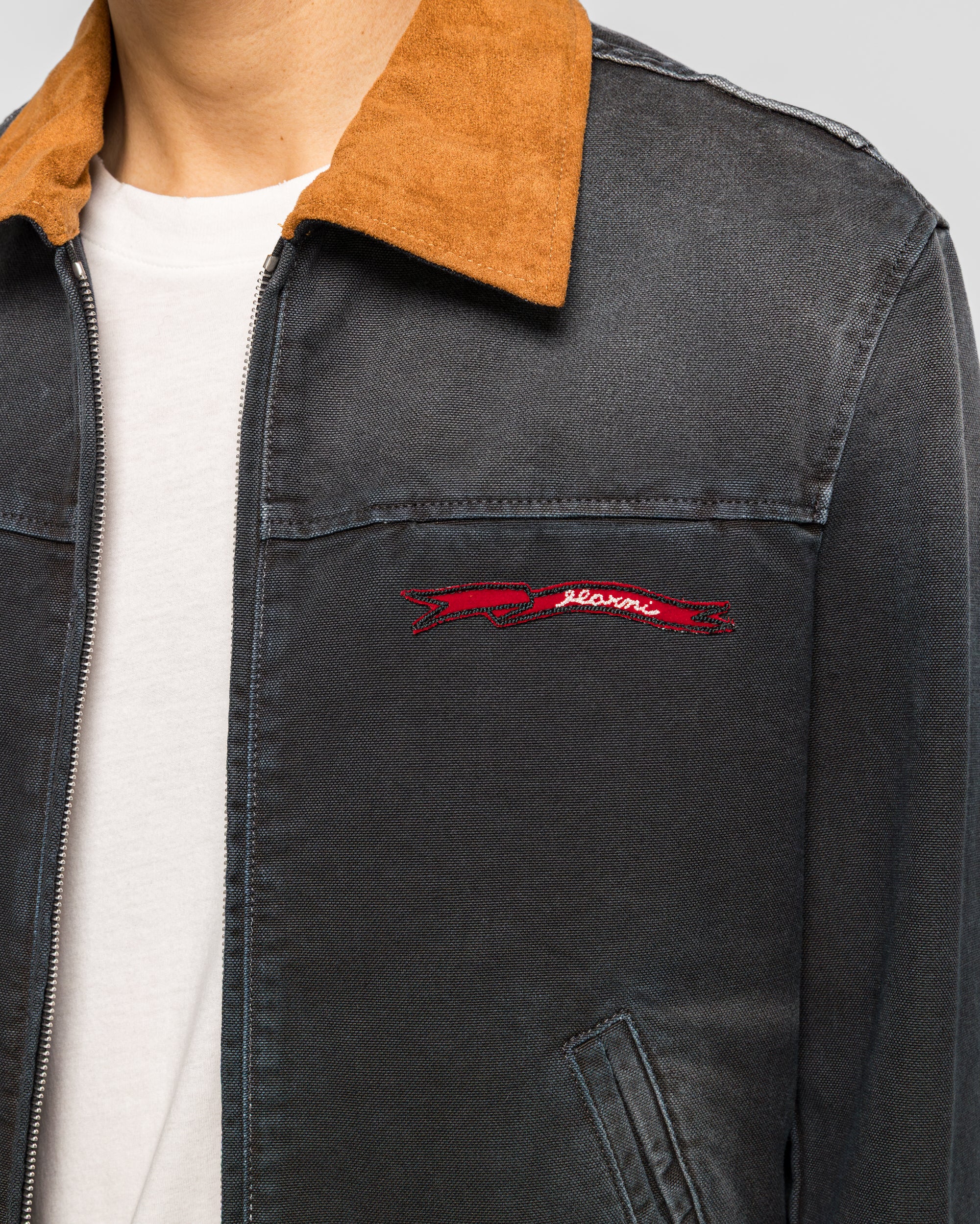 Compact Cotton Canvas Jacket - Black Garment Dye - Image 5