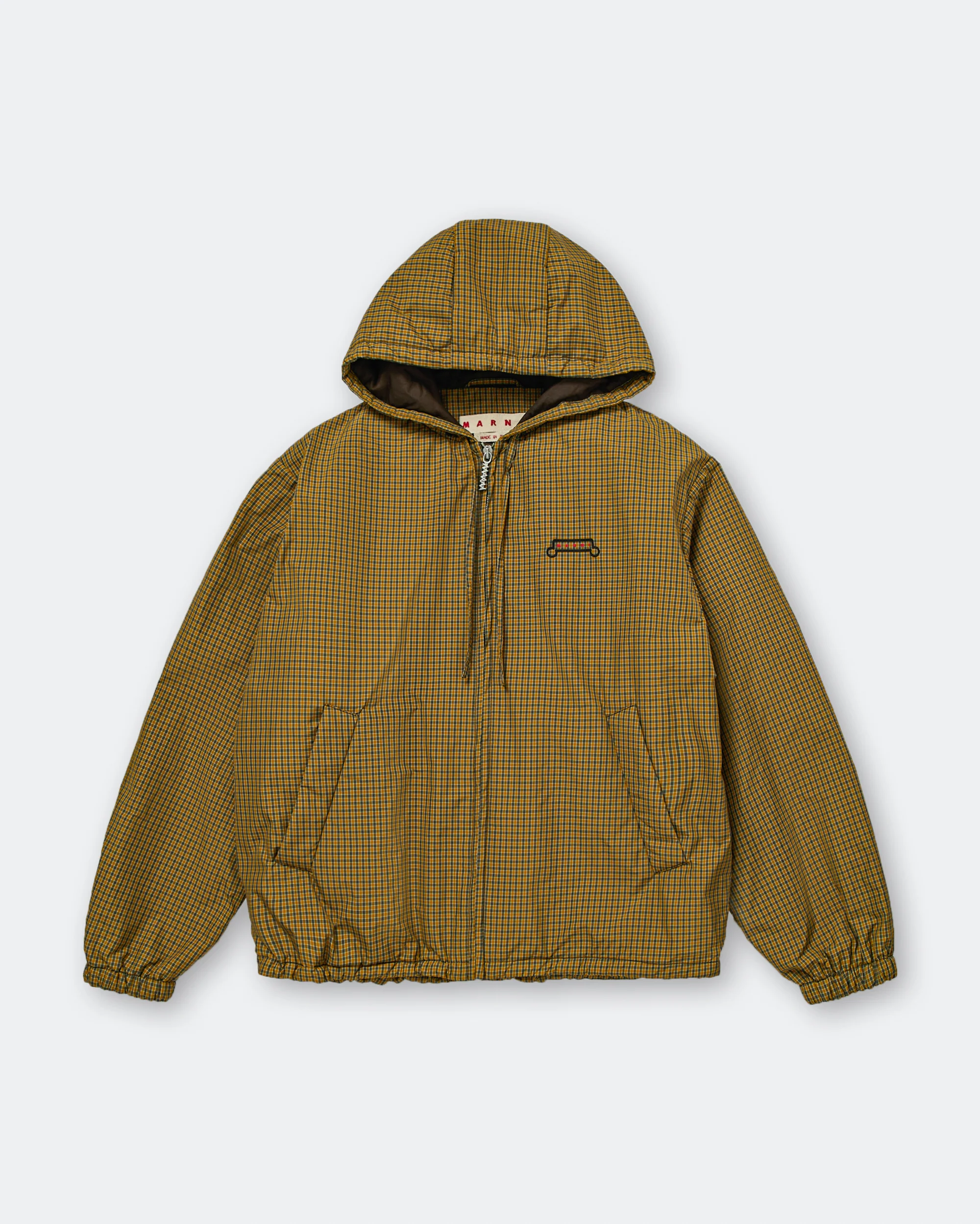 Recycled Microcheck Nylon Jacket - Black