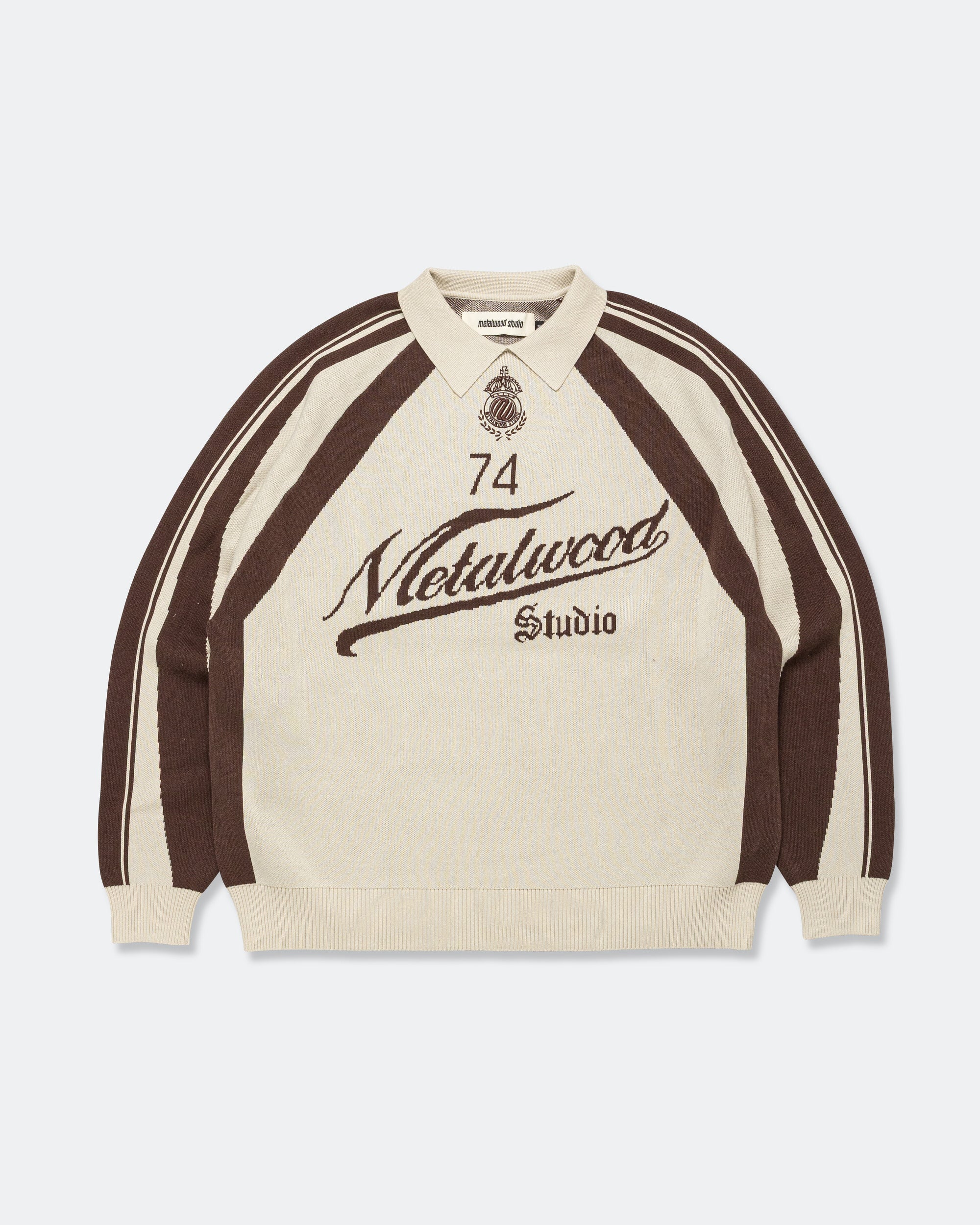 Knit Football Top - Cream