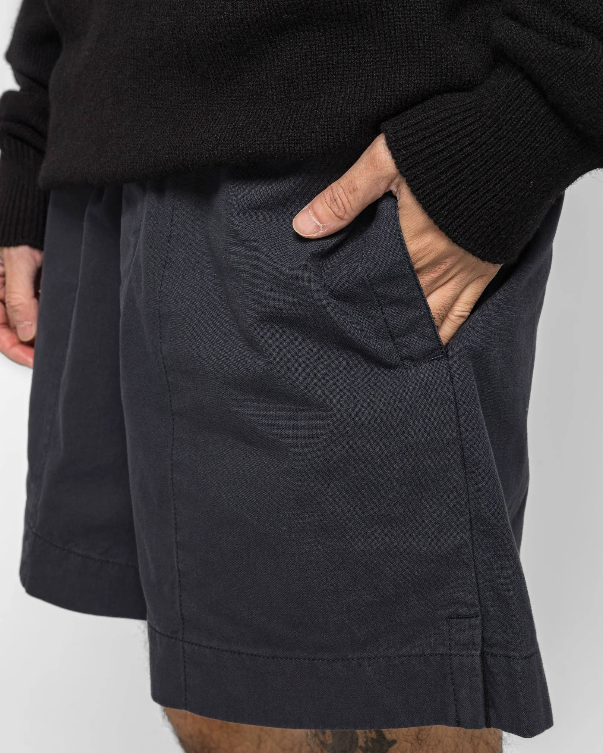 Gym Shorts - Ink Washed Cotton Ripstop - Image 5