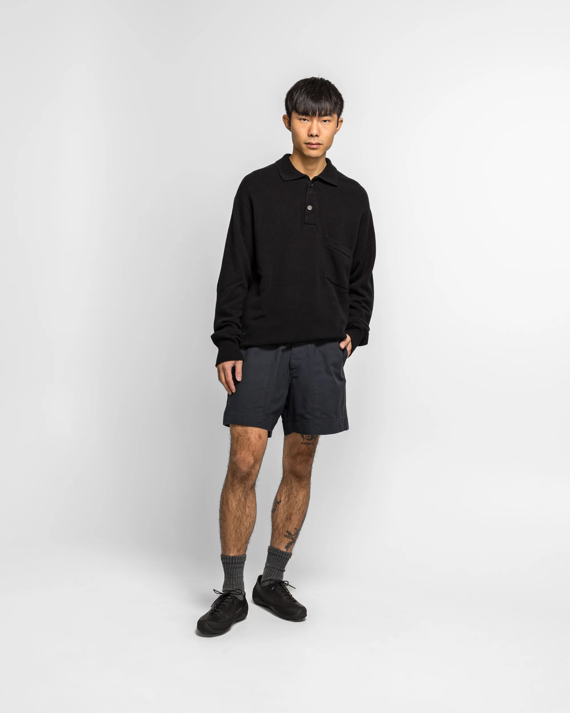 Gym Shorts - Ink Washed Cotton Ripstop - Image 6