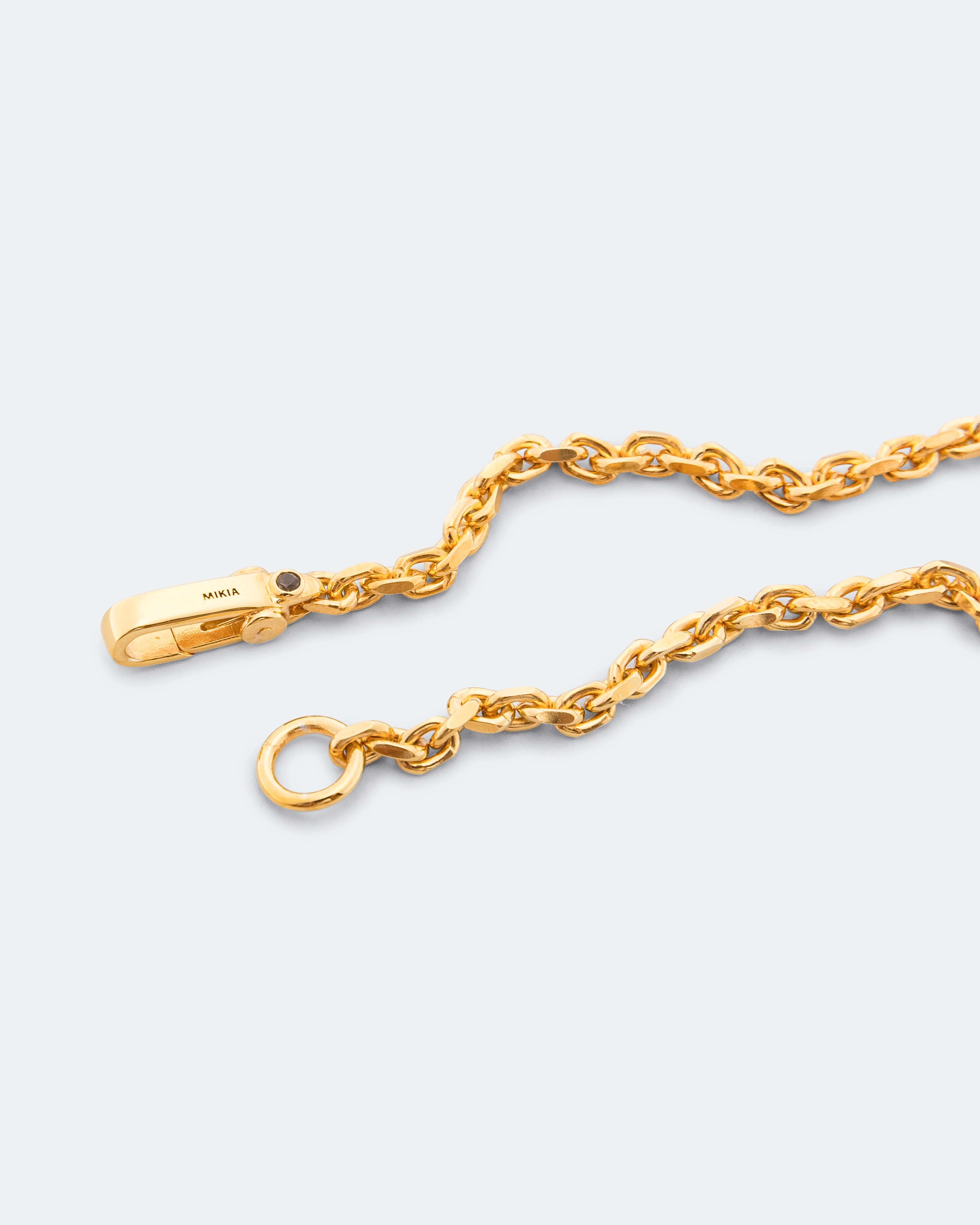 Chain Bracelet - Gold Plated 925 Silver/Smoky Quartz - Image 2