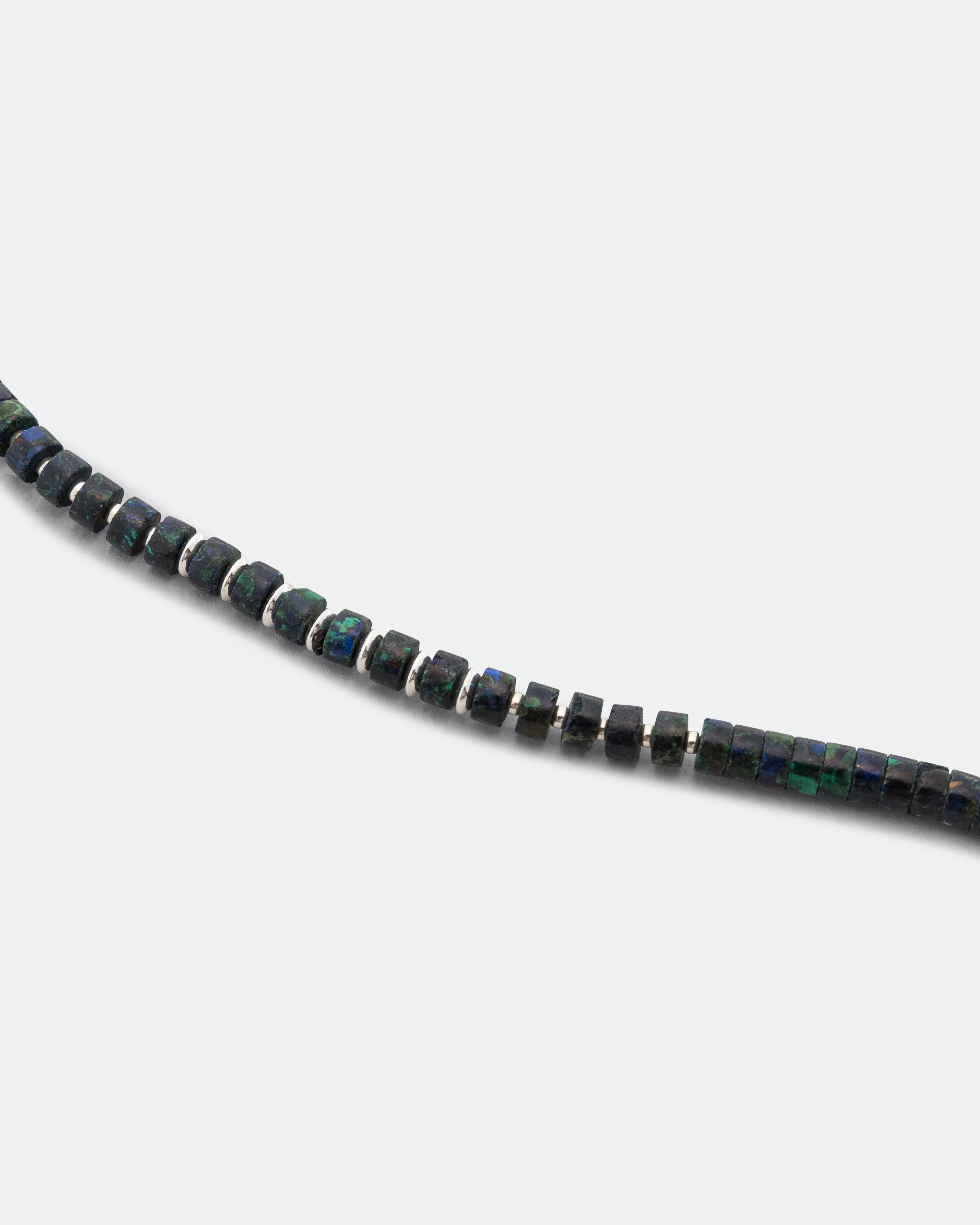 Silver Heishi Bracelet - Azurite/925 Silver - Image 2