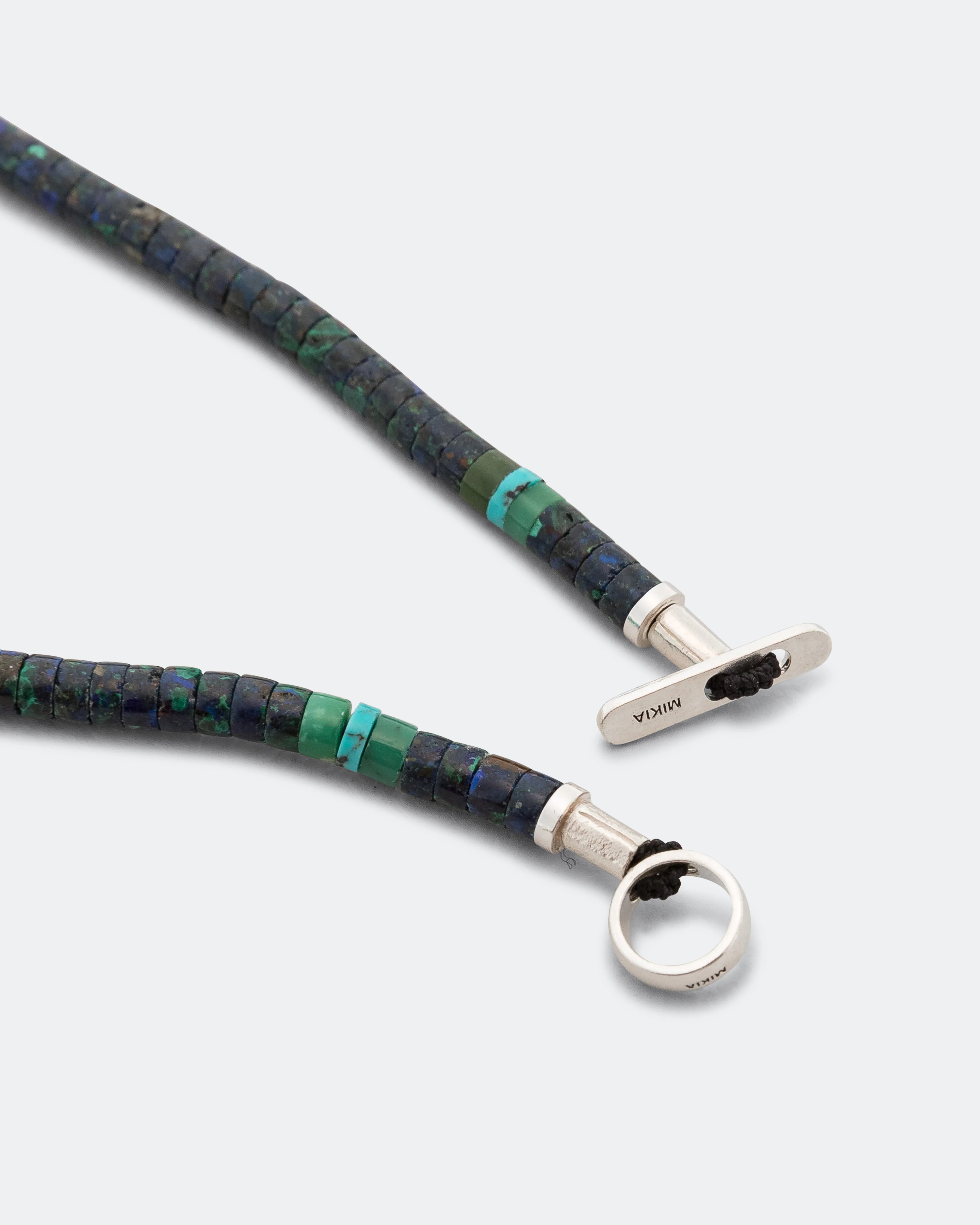 Silver Heishi Bracelet - Azurite/925 Silver - Image 3