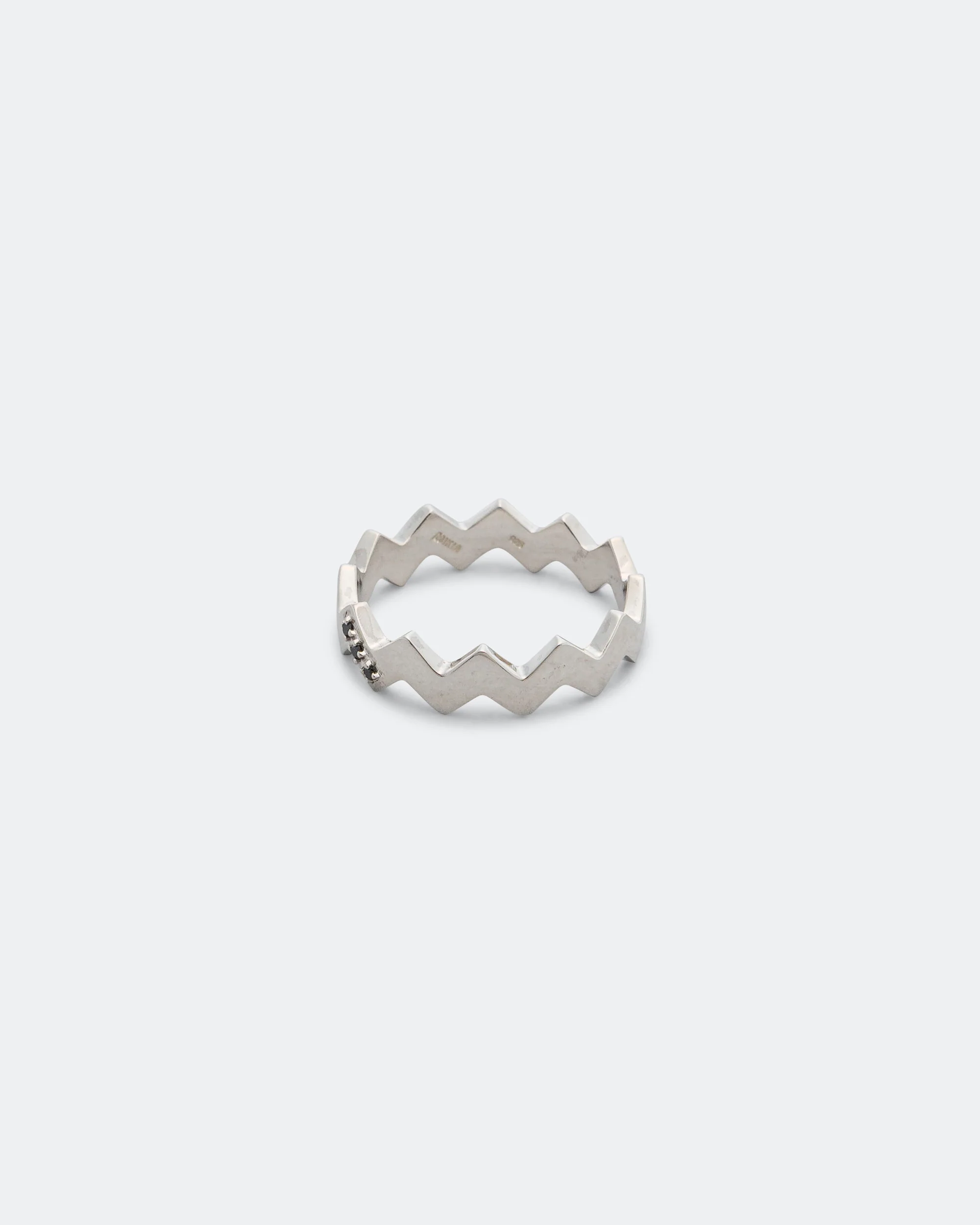 Snake Ring - Silver/Black Diamond - Image 3
