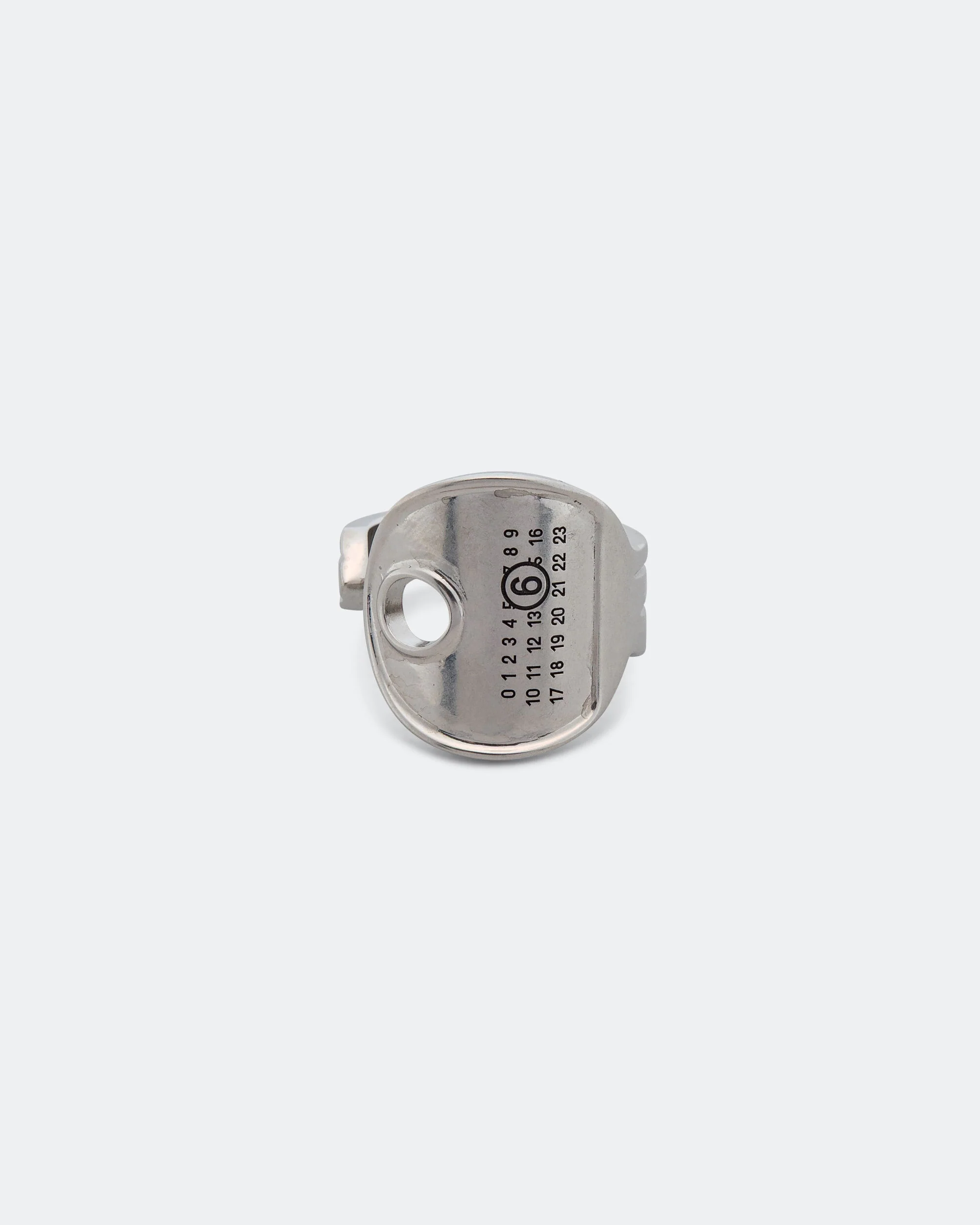 Bent Key Ring - Silver Toned Brass