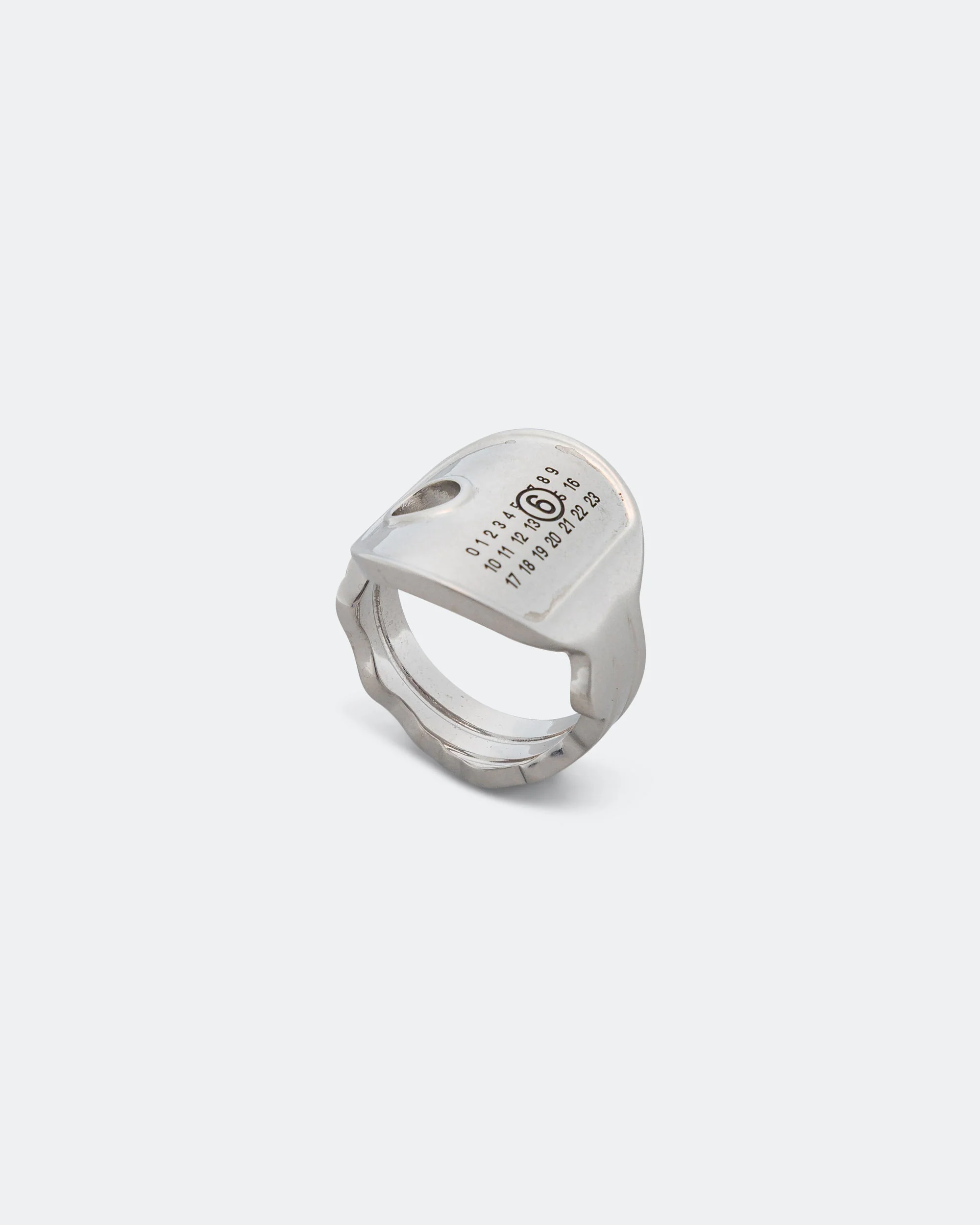 Bent Key Ring - Silver Toned Brass - Image 4