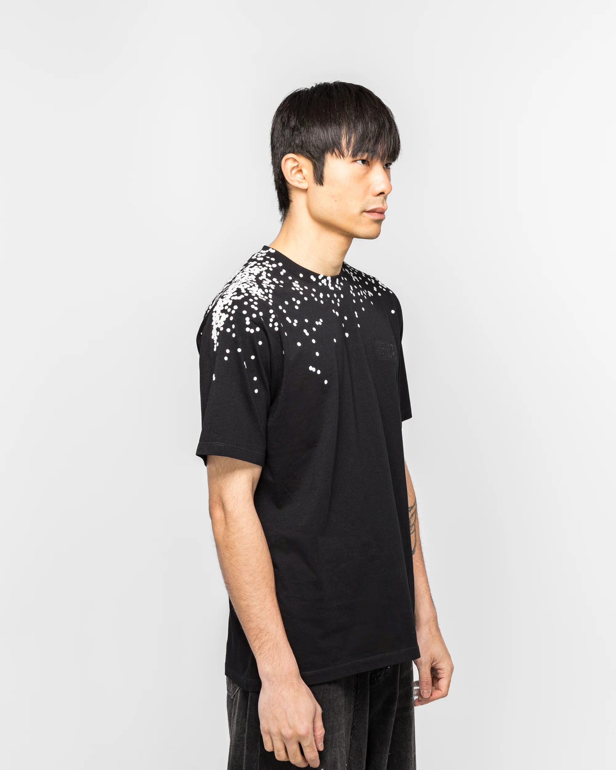 Cotton Jersey T-Shirt - Black Splatter - Image 3