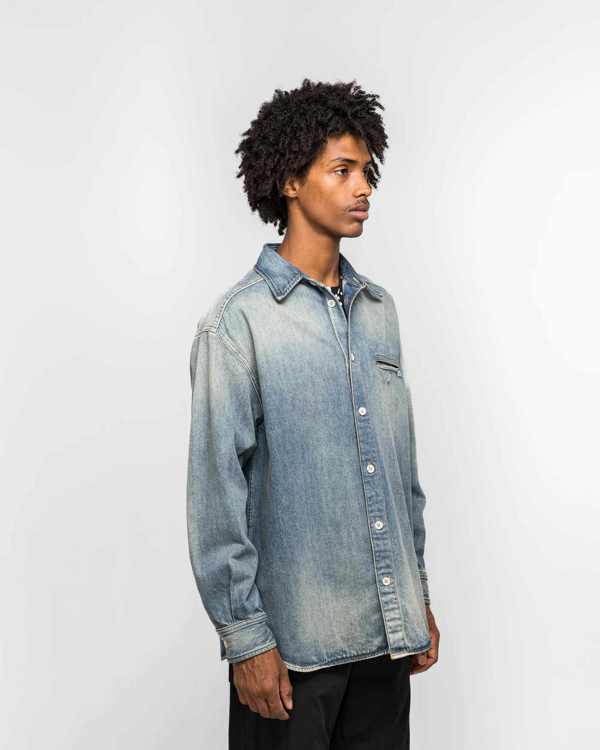 11oz Denim Shirt - Blue - Image 3