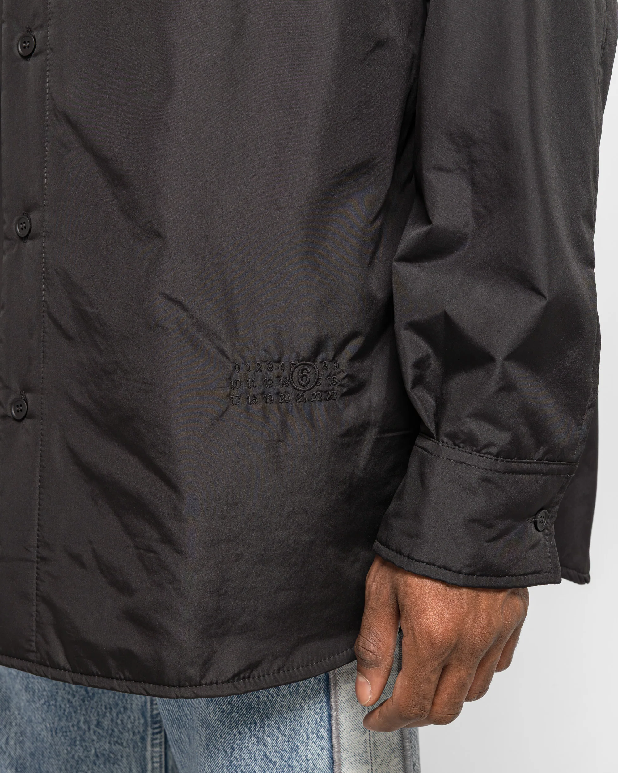 Light Padded Nylon Overshirt - Black - Image 5