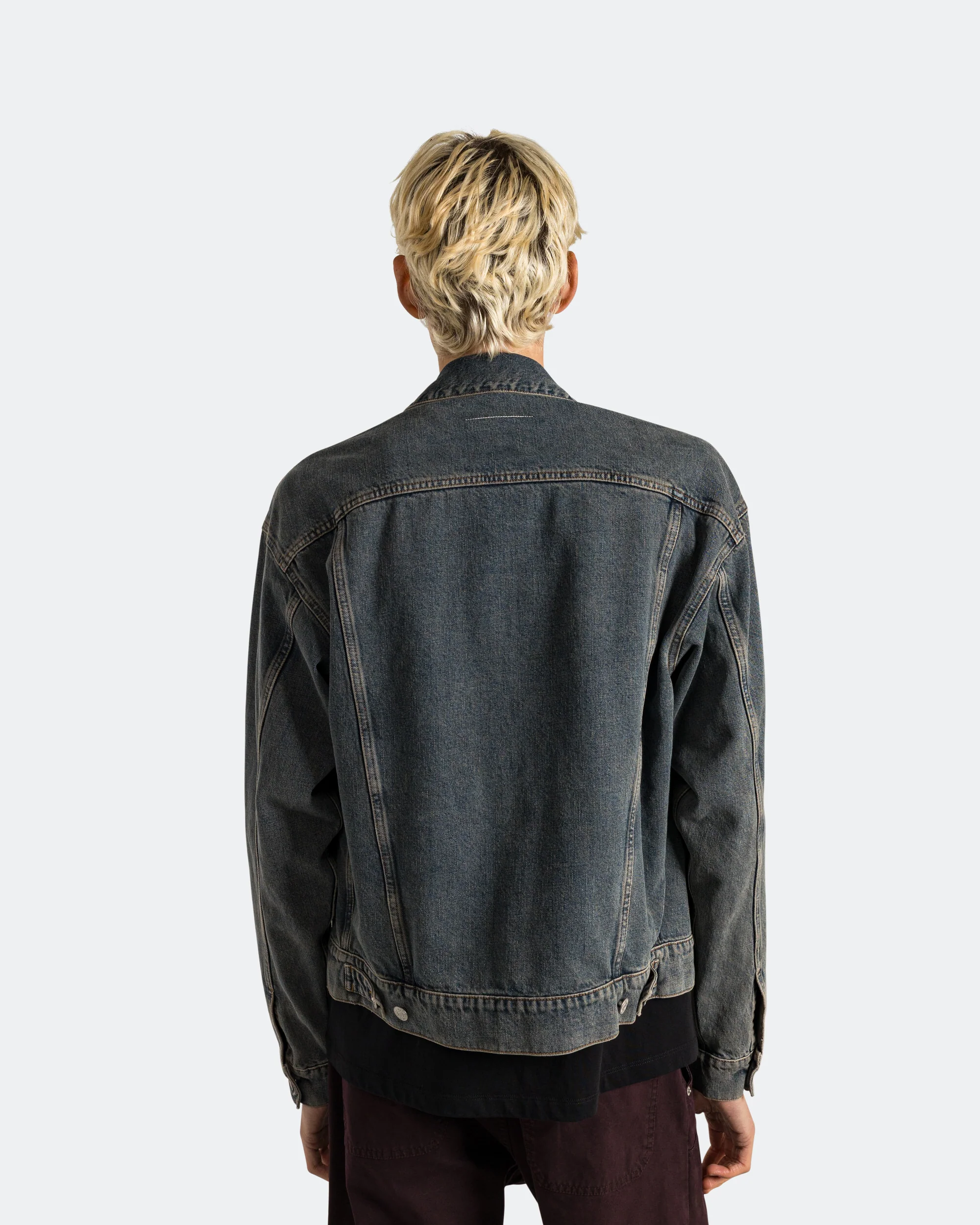 Denim Sports Jacket - Light Grey - Image 4