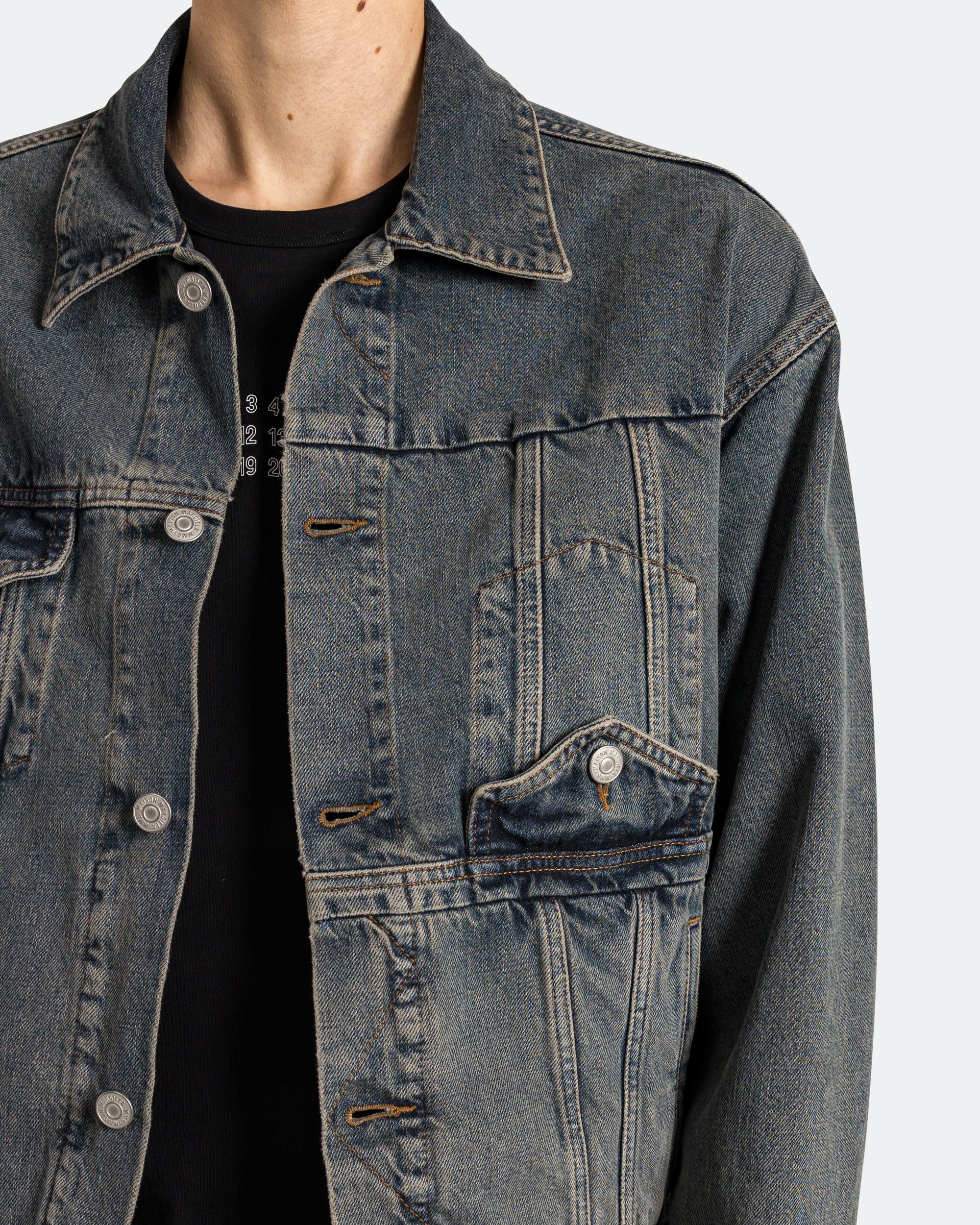 Denim Sports Jacket - Light Grey - Image 5