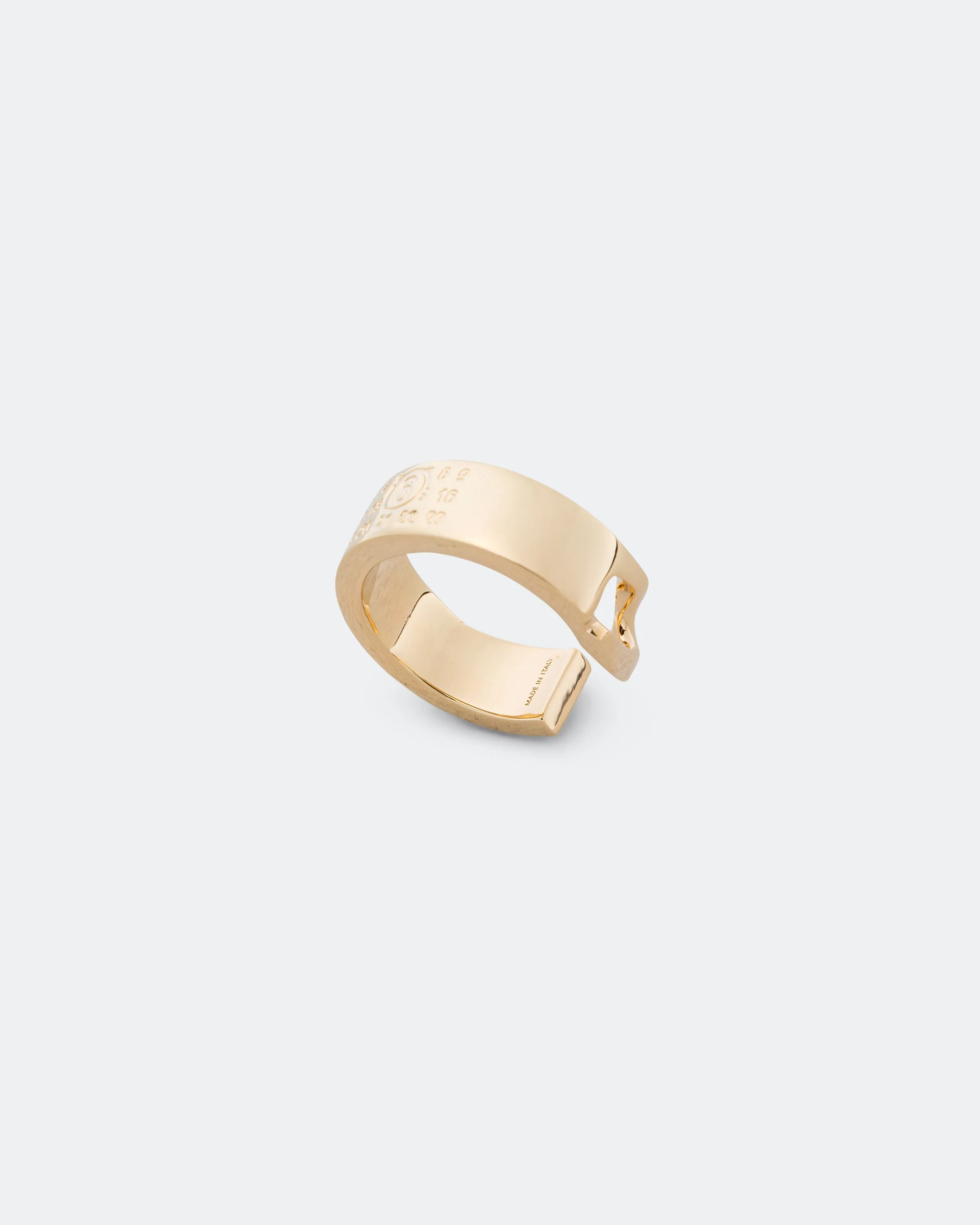 Minimal Logo 3mm Ring - Yellow Gold Brass - Image 4
