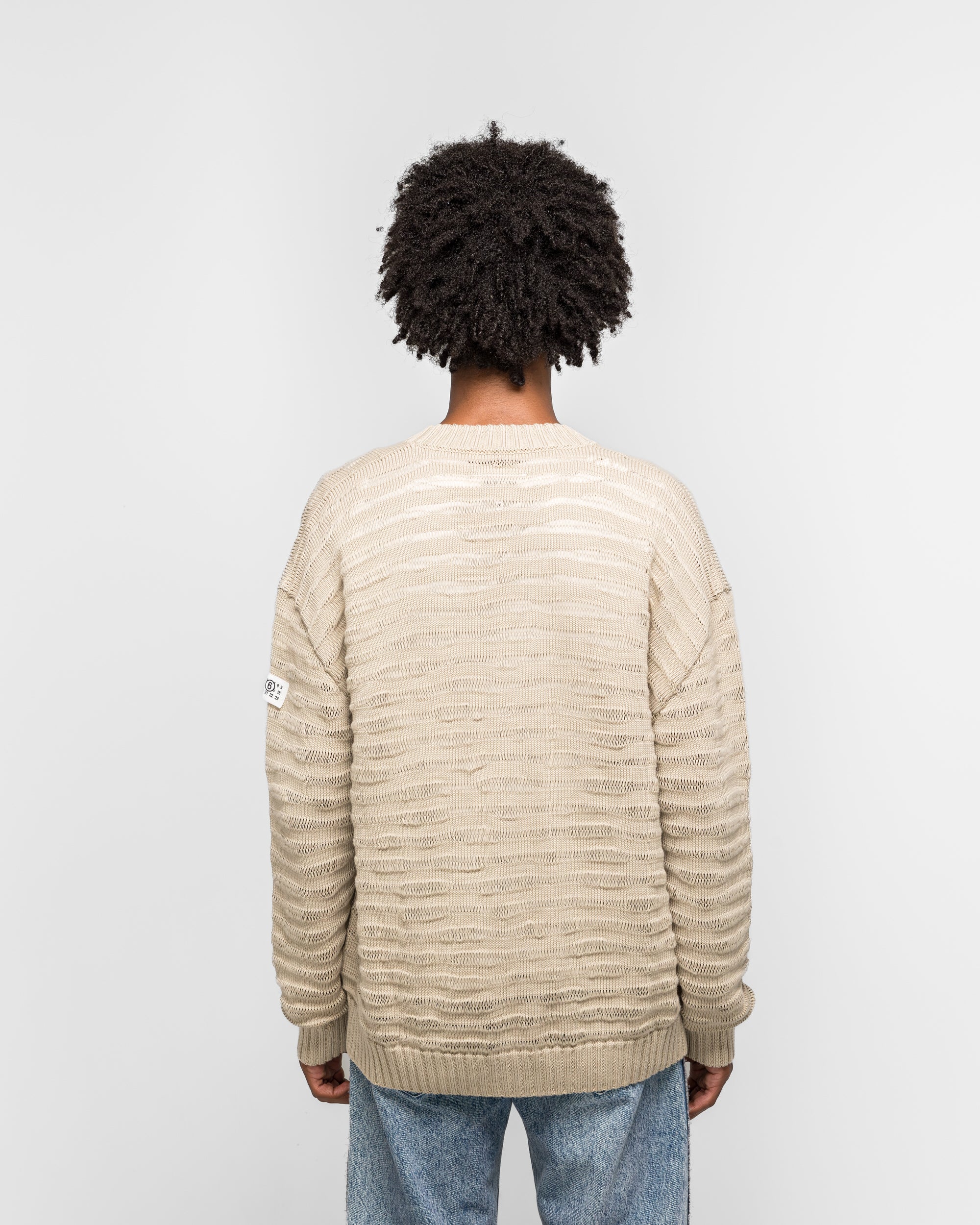 Sheer Stripes Cardigan - Dune - Image 4