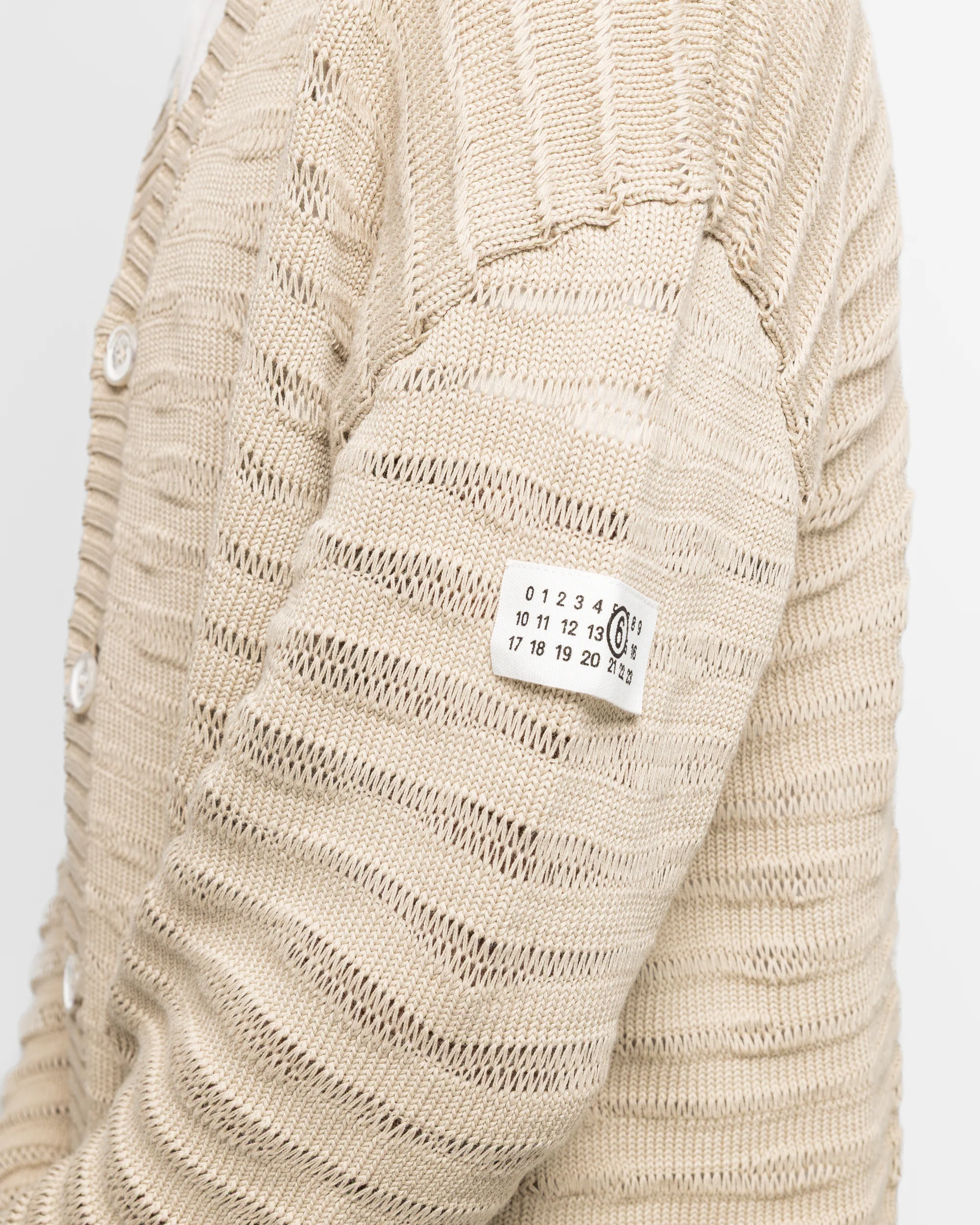 Sheer Stripes Cardigan - Dune - Image 5
