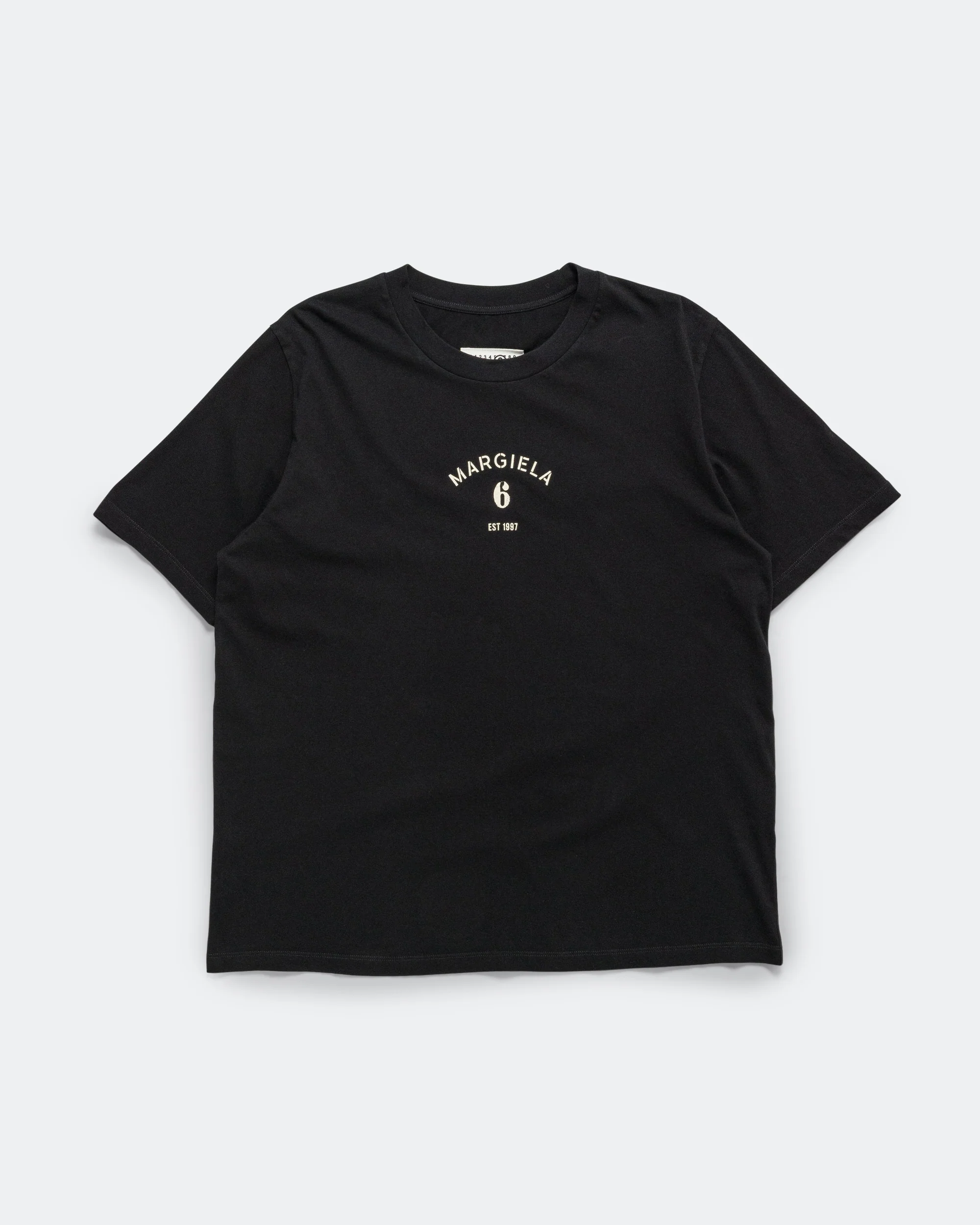 Single Digit T-Shirt - Black Cotton Jersey