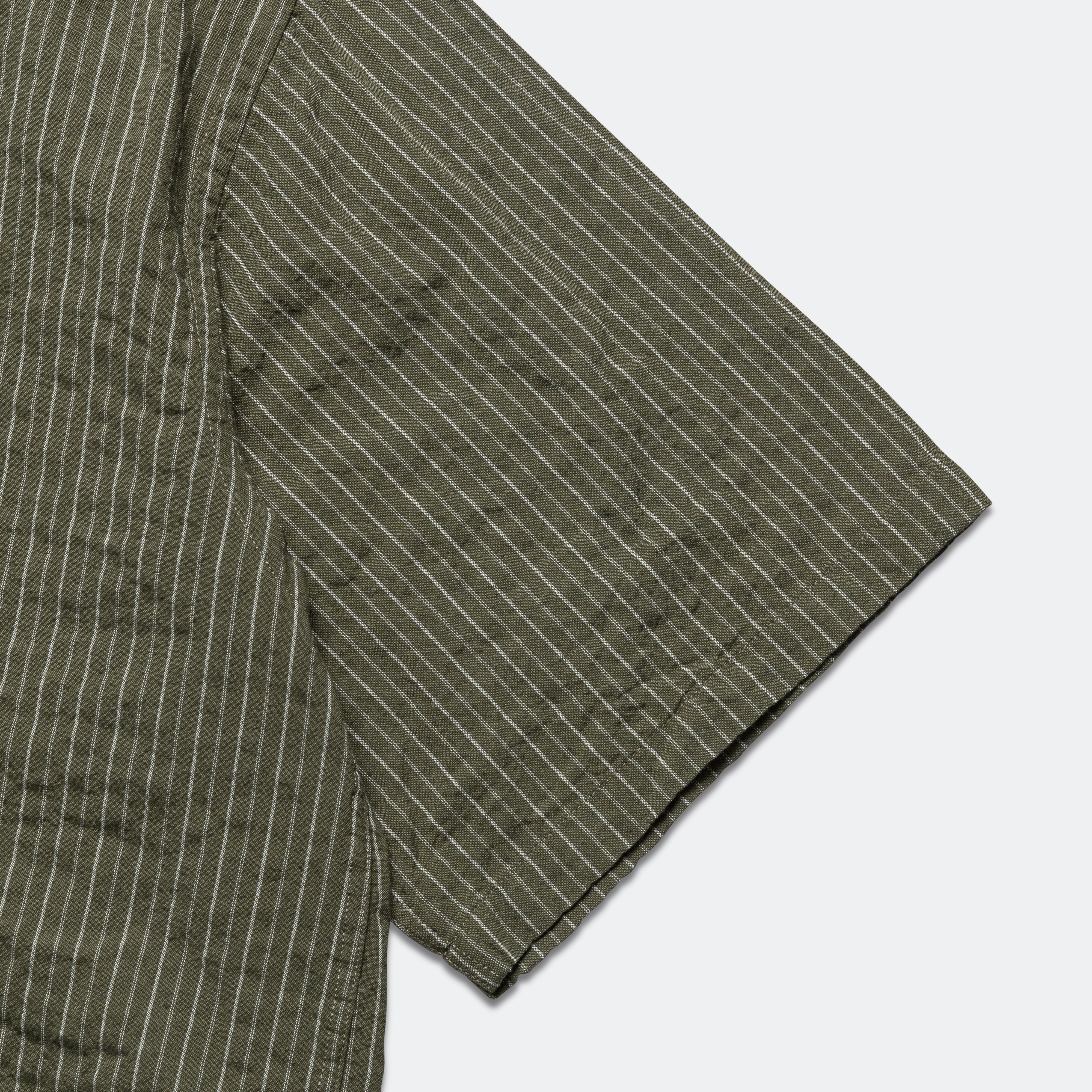 Ole Oversized Stripe SS Shirt - Moss Green - Image 4