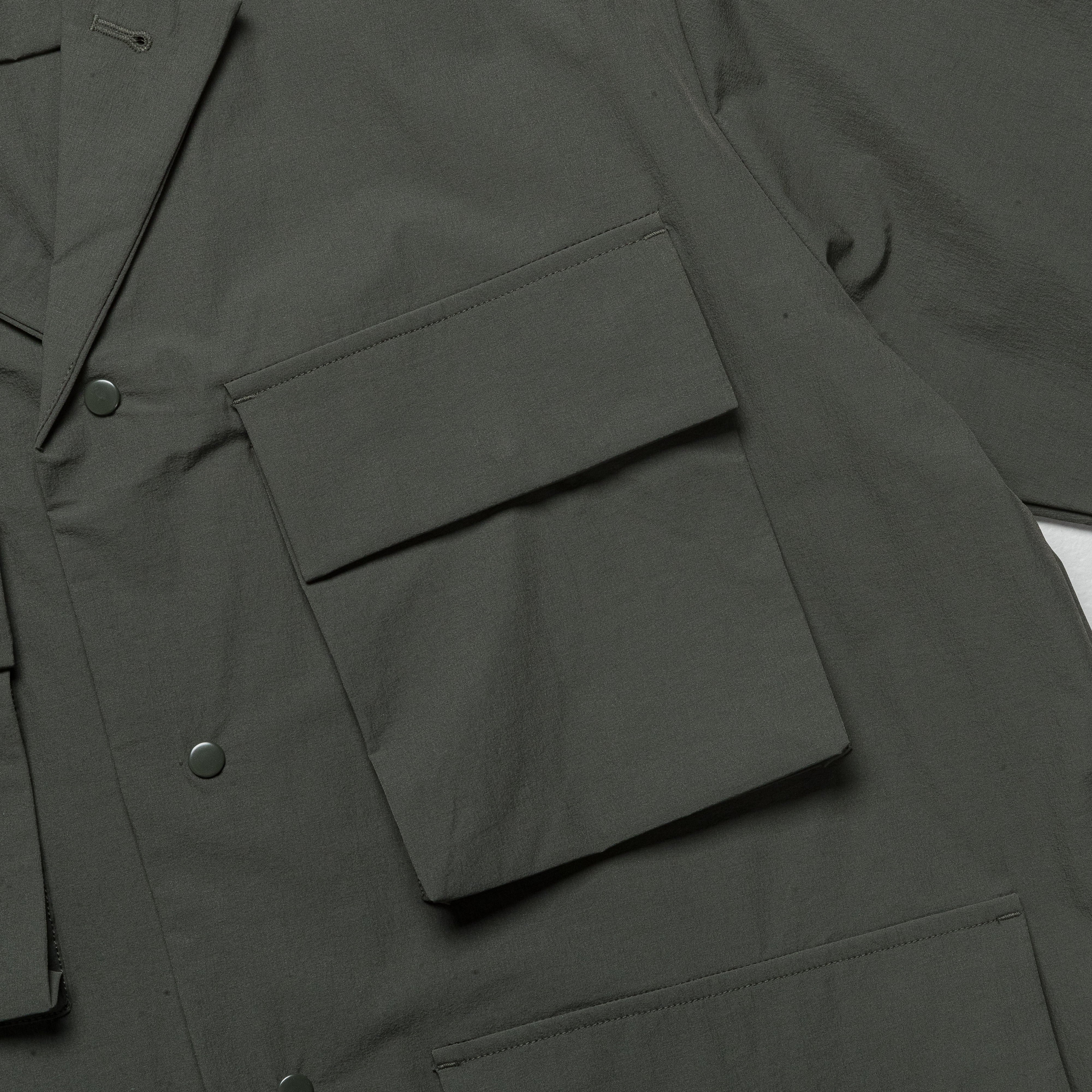Mads Travel Light Overshirt - Black Olive - Image 3