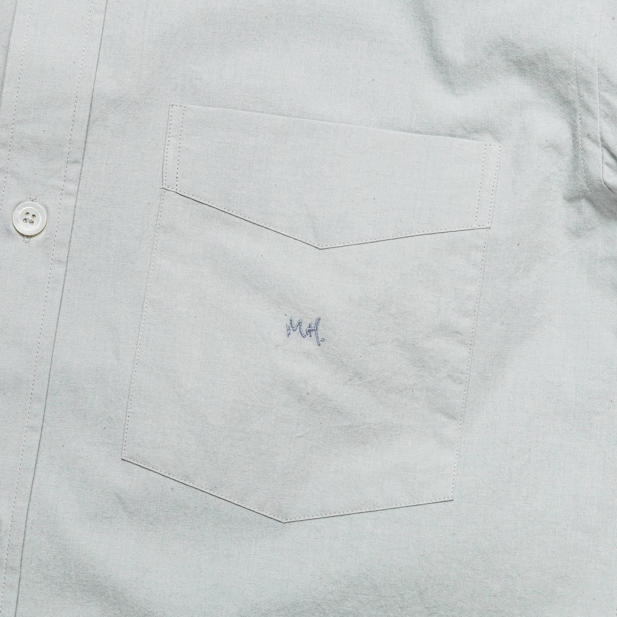 Monogram Shirt - Natural Dye Poplin Faded Grey - Image 3