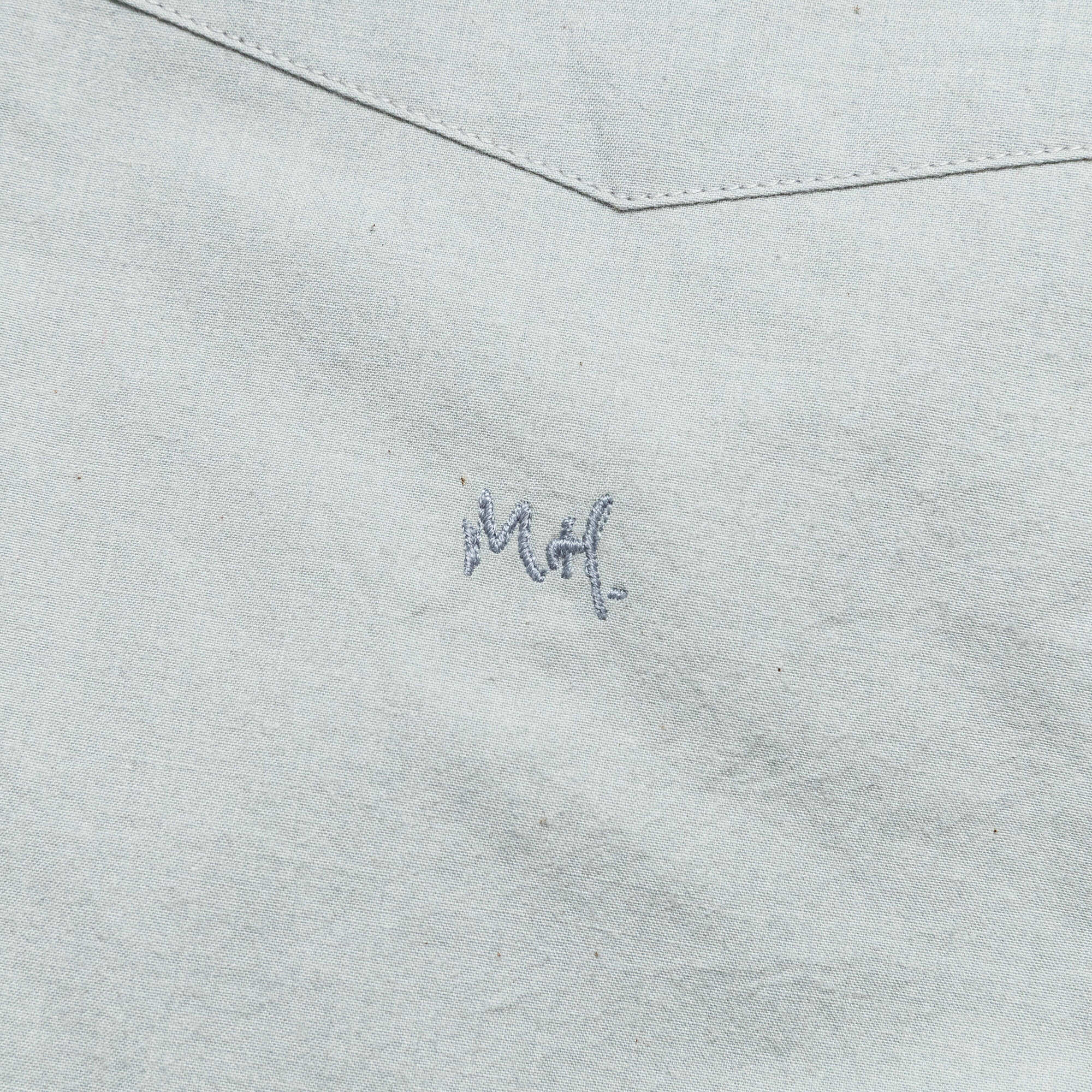 Monogram Shirt - Natural Dye Poplin Faded Grey - Image 4