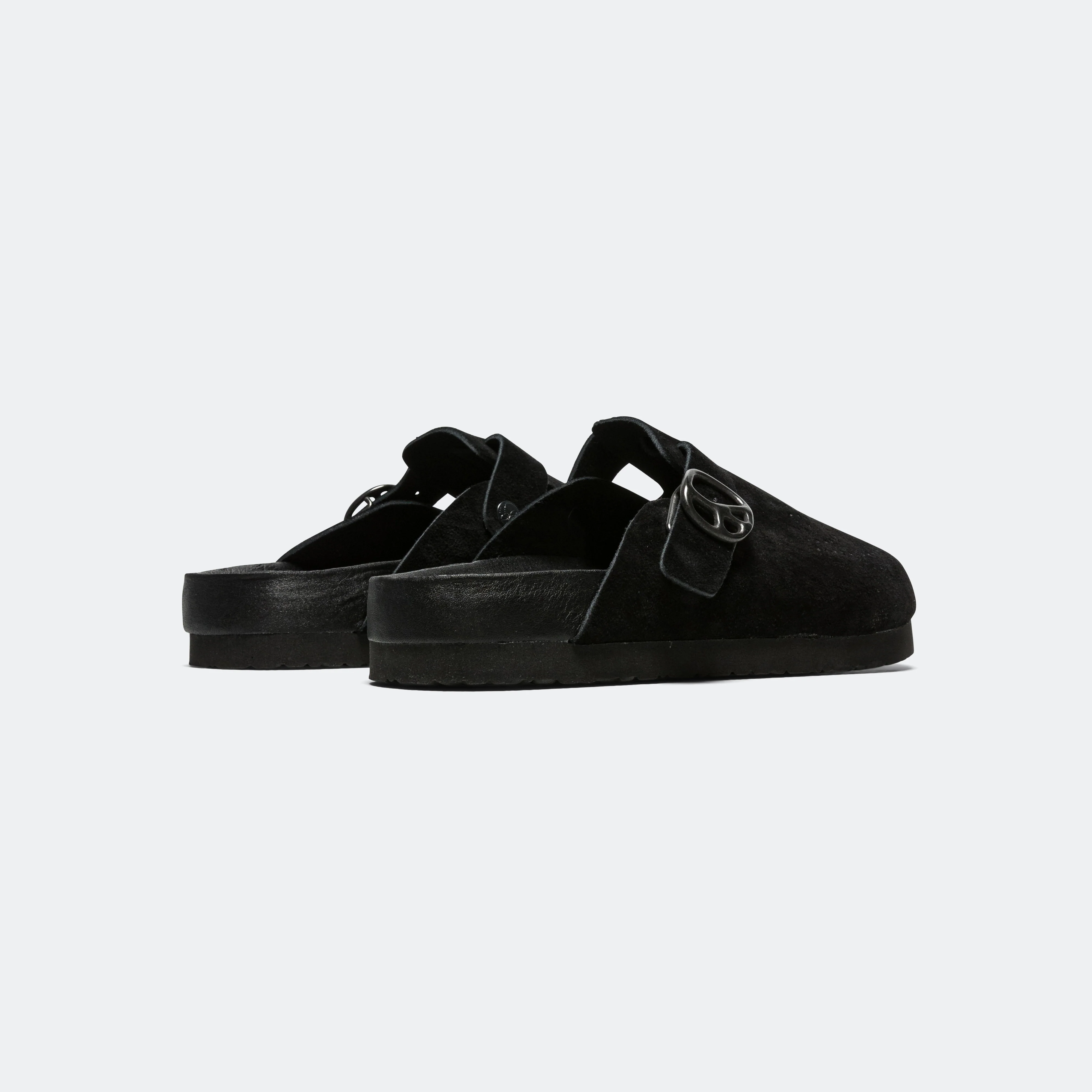 Clog Sandal - Black Suede Leather - Image 3