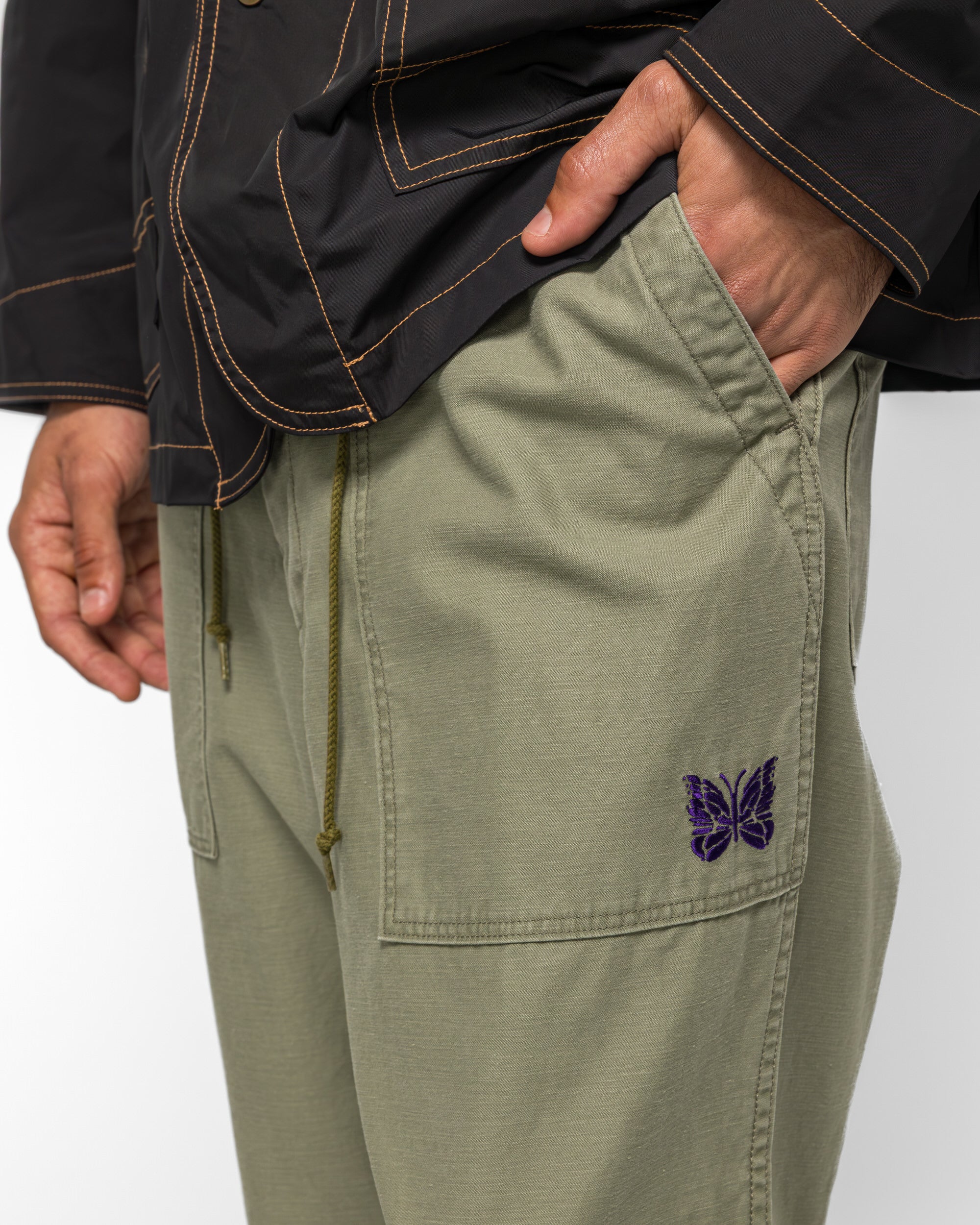 String Field Pant - Olive Reversed Sateen - Image 5