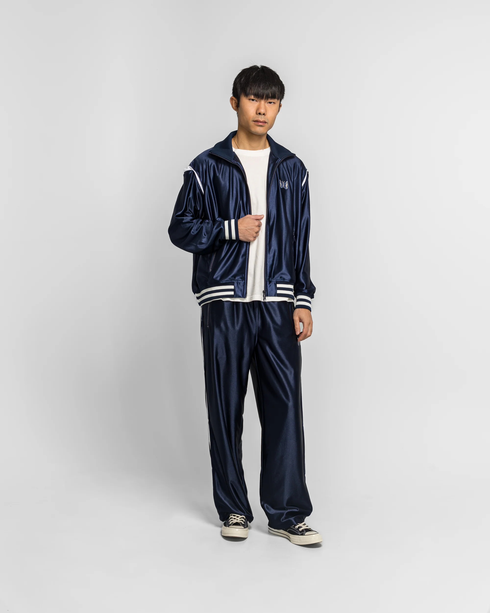 Track Jacket - Navy Tricot Sateen - Image 6